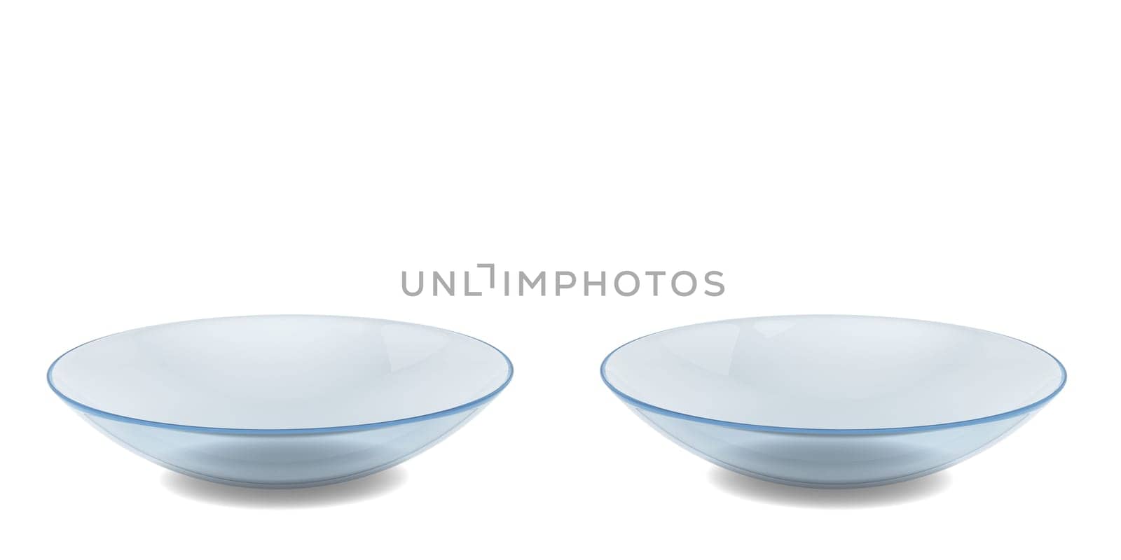 Optical contact lens. 3d illustration isolated on white background