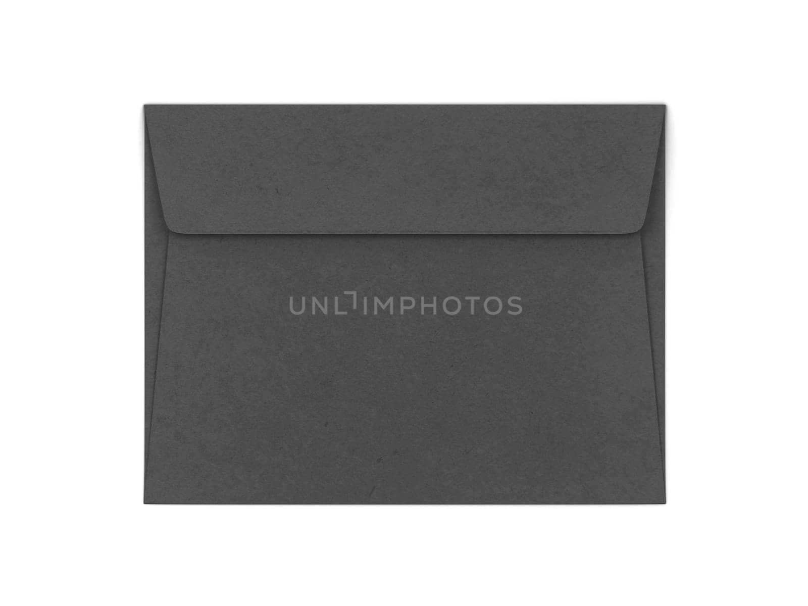 Blank paper envelope mockup. 3d illustration isolated on white background
