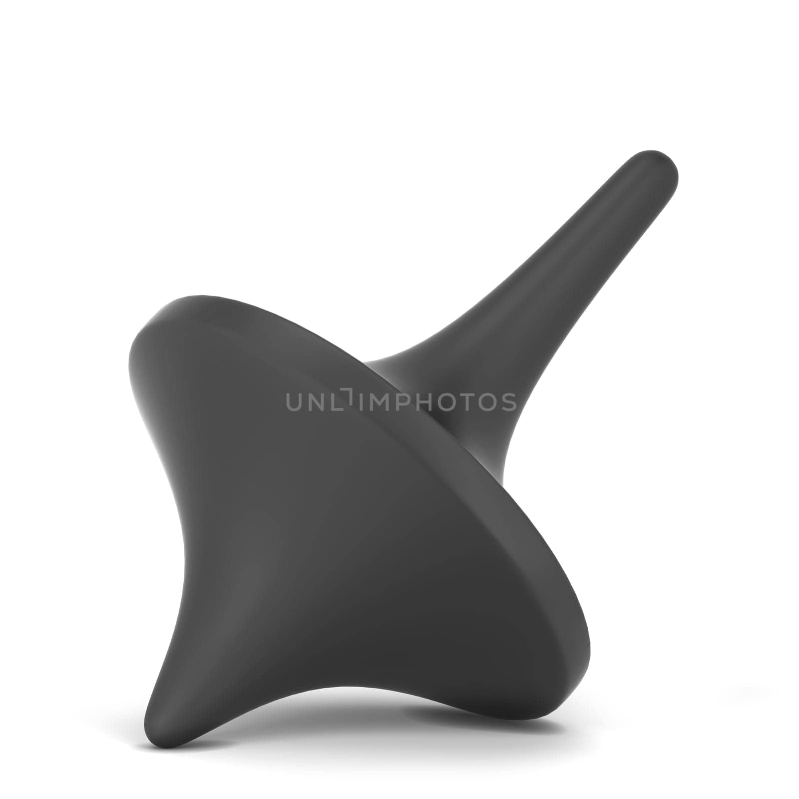 Spinning top toy. 3d illustration isolated on white background