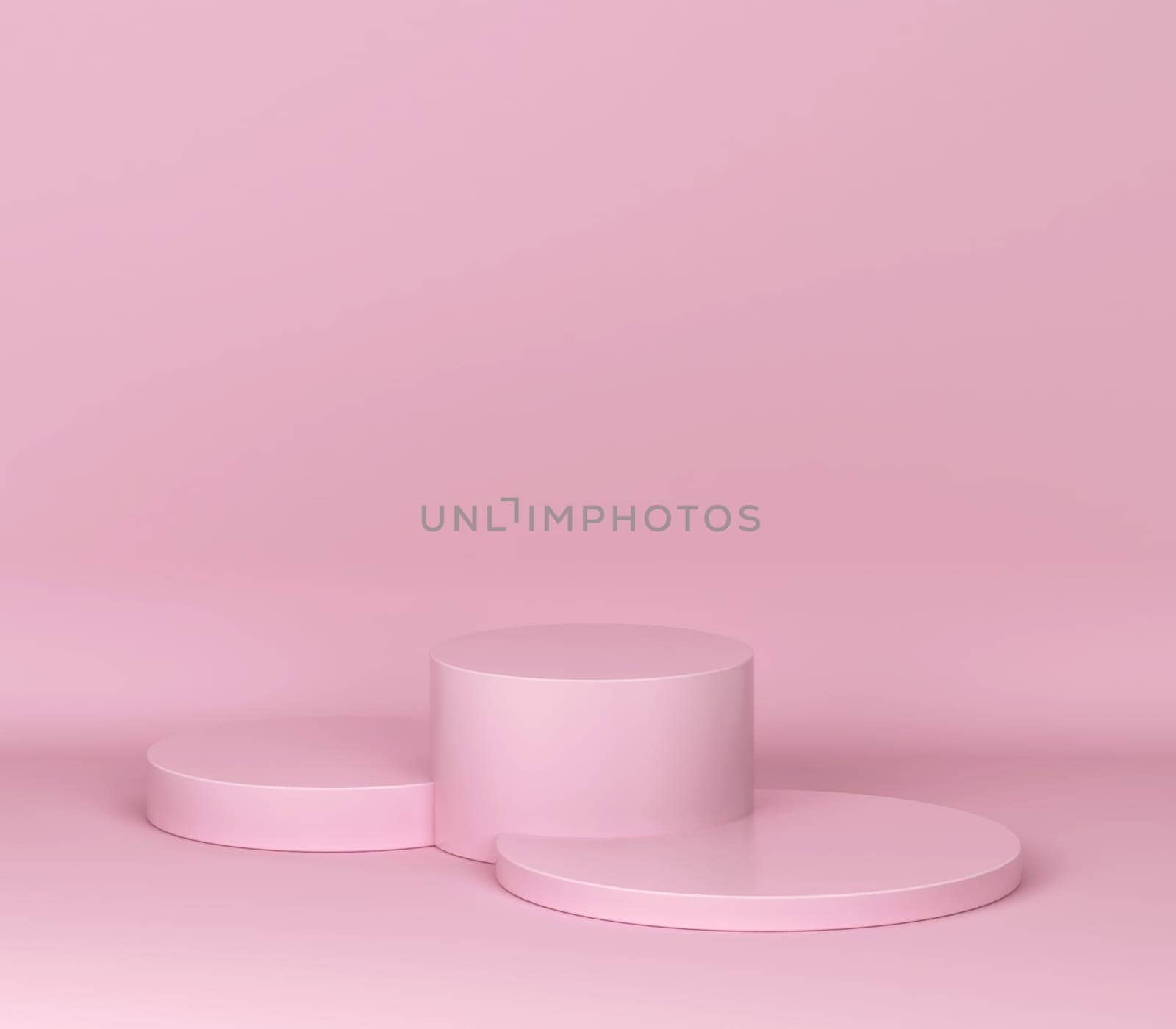 Simple podium. Showcase stand for your product. 3d illustration