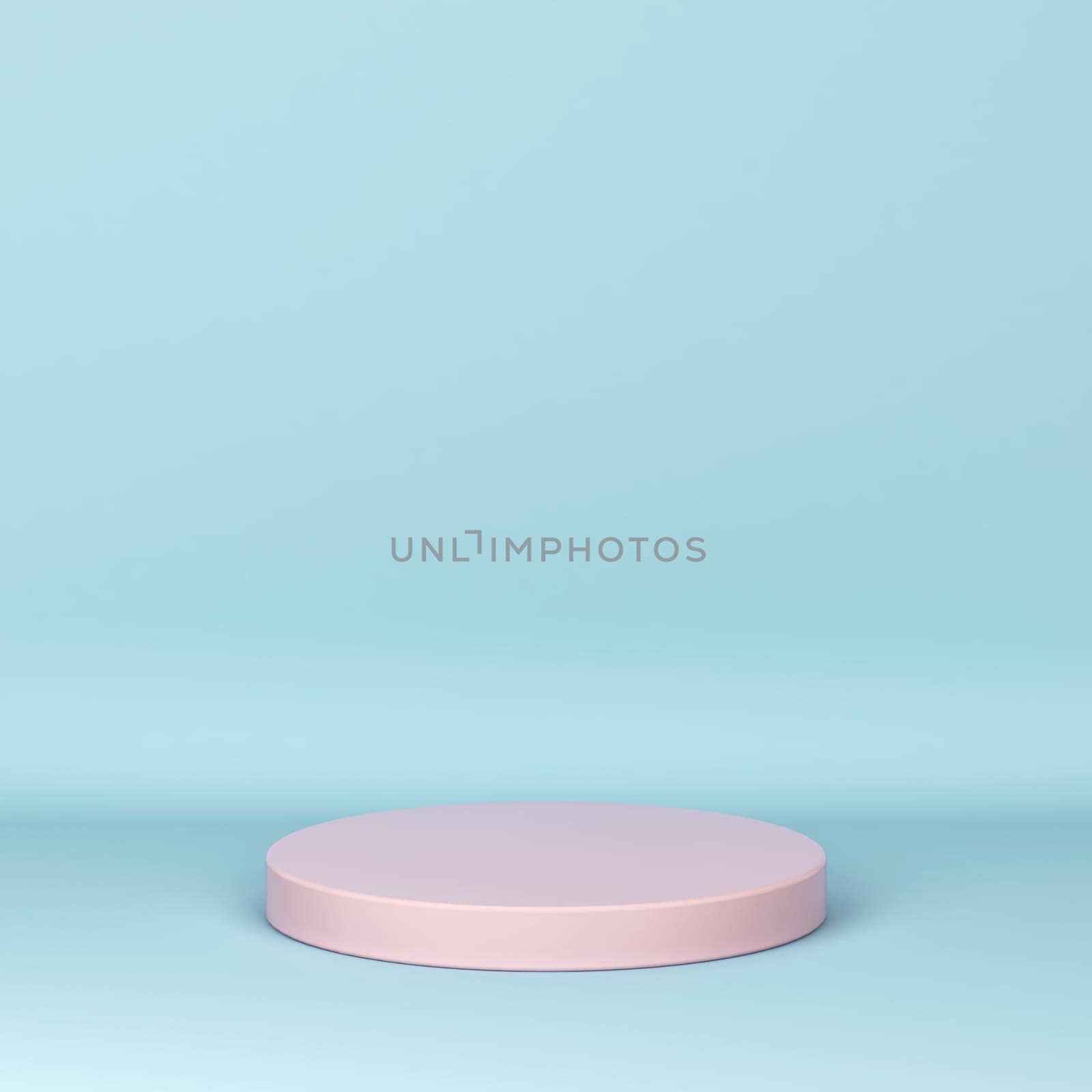 Simple podium. Showcase stand for your product. 3d illustration