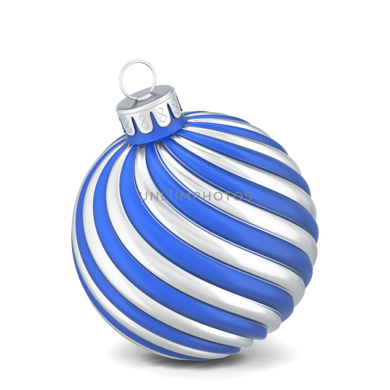 Christmas ball toy. 3d illustration isolated on white background