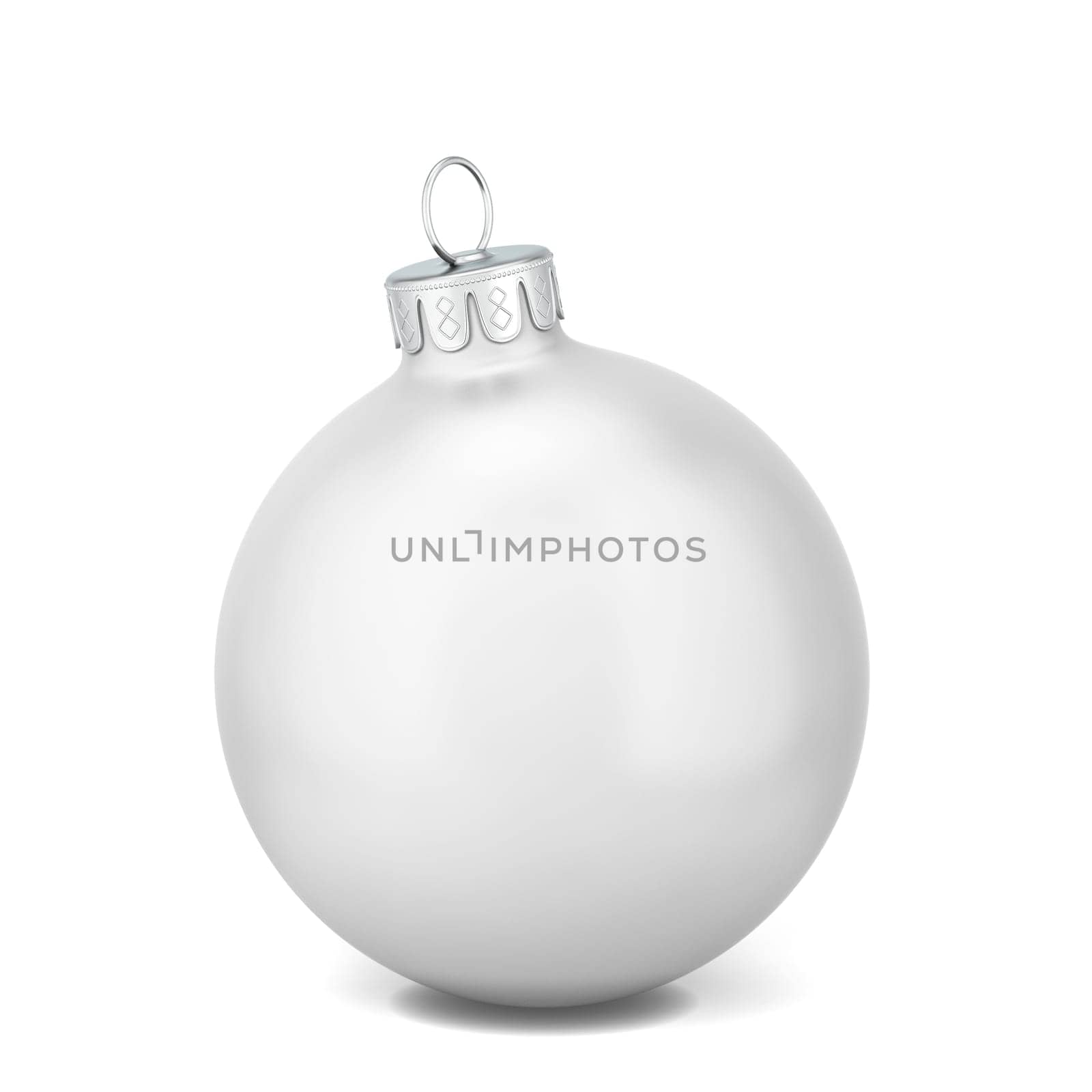 Christmas ball toy. 3d illustration isolated on white background