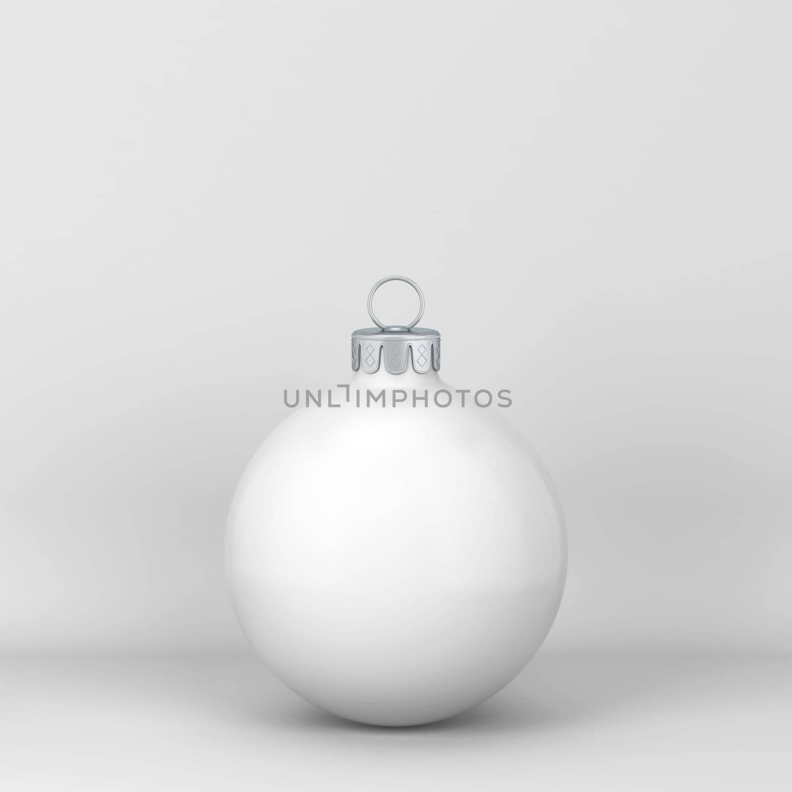 Shiny christmas ball toy. 3d illustration