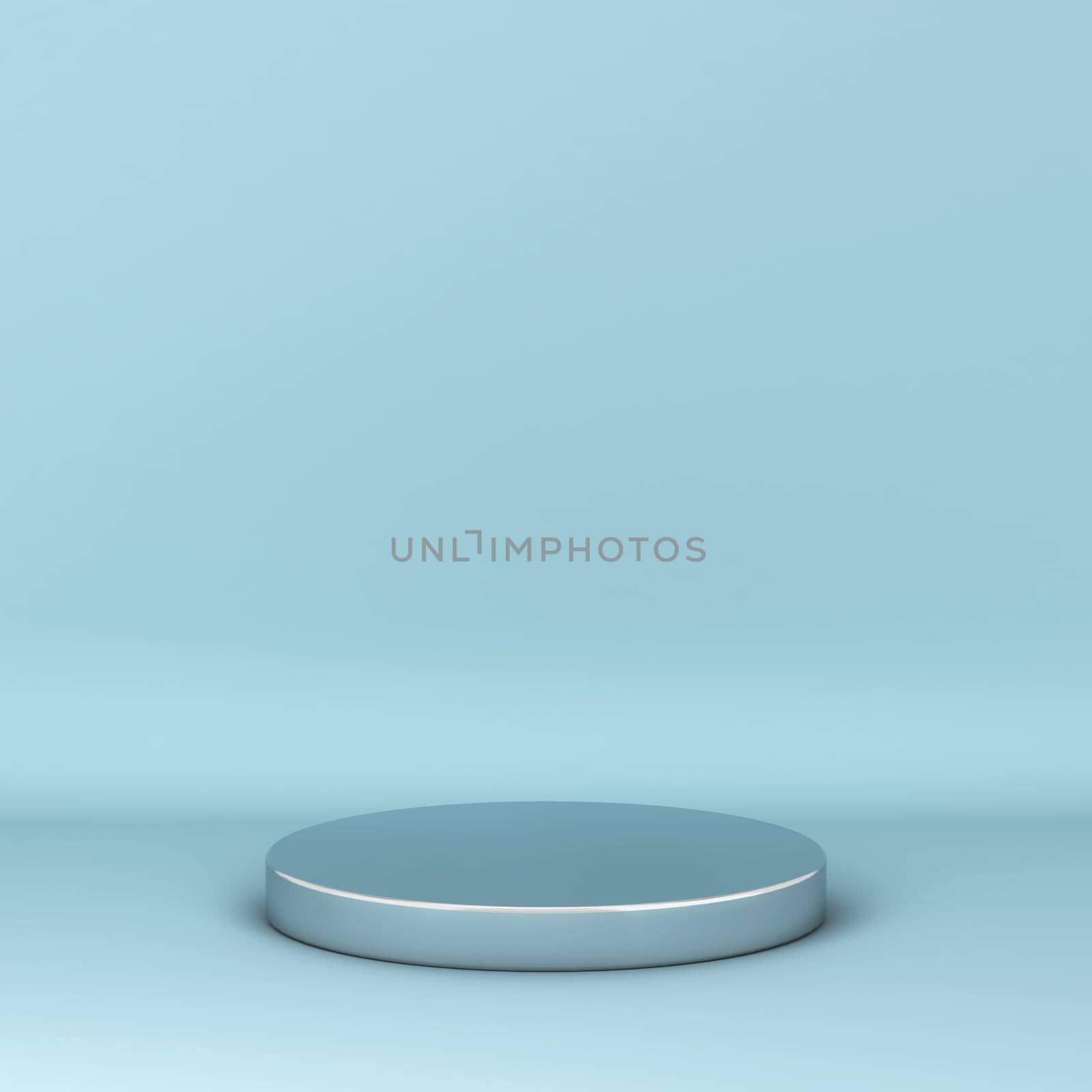 Simple podium. Showcase stand for your product. 3d illustration