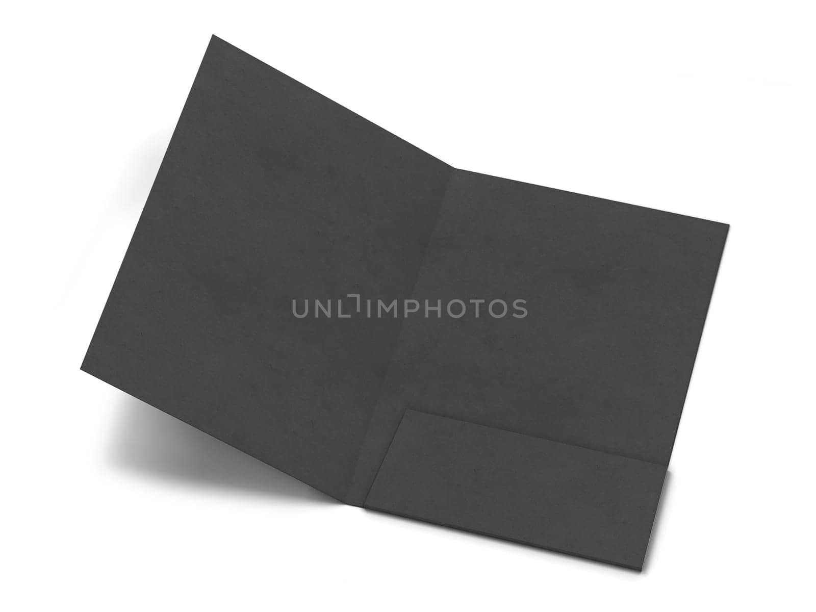 Blank paper folder mockup. 3d illustration isolated on white background