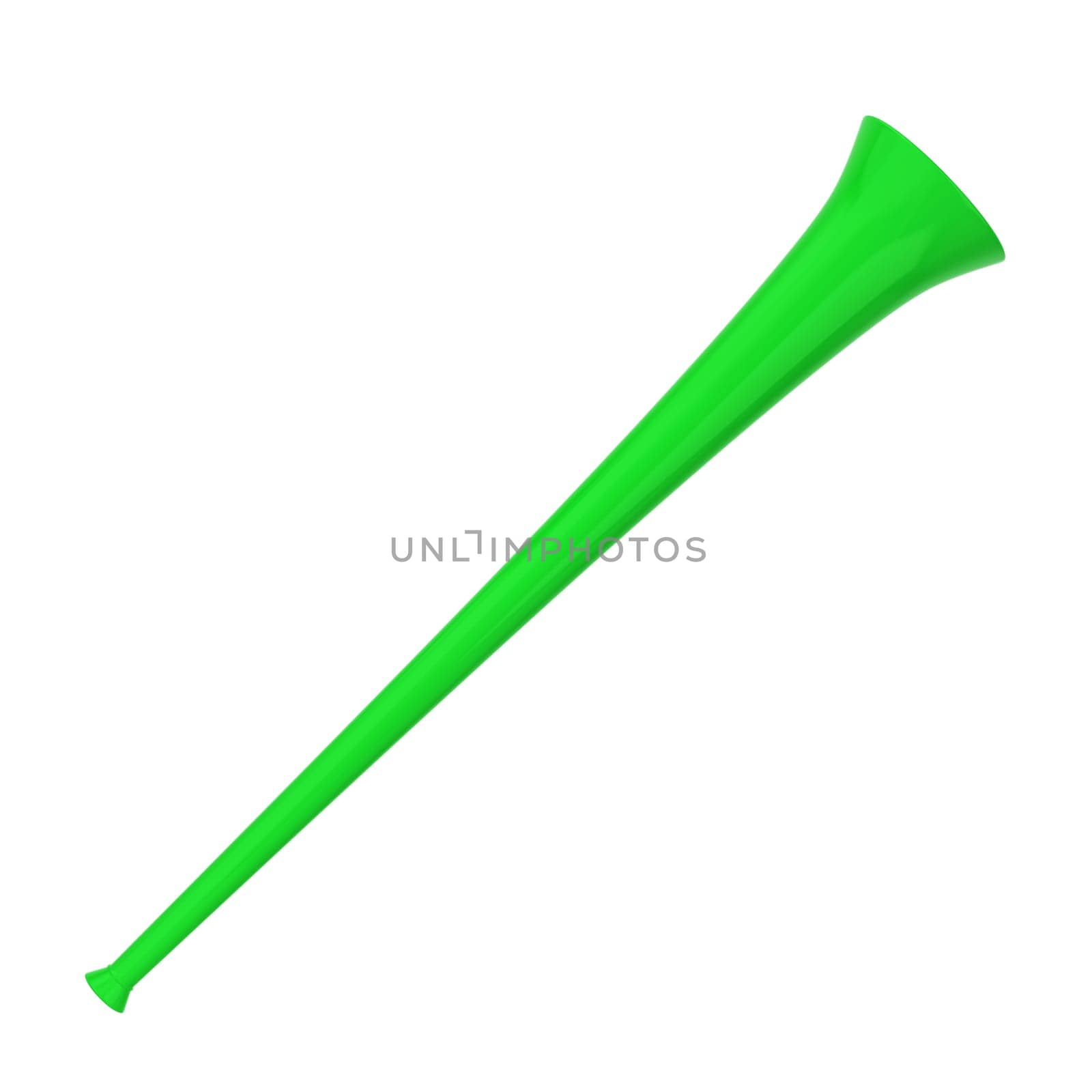 Fan vuvuzela trumpet. 3d illustration isolated on white background
