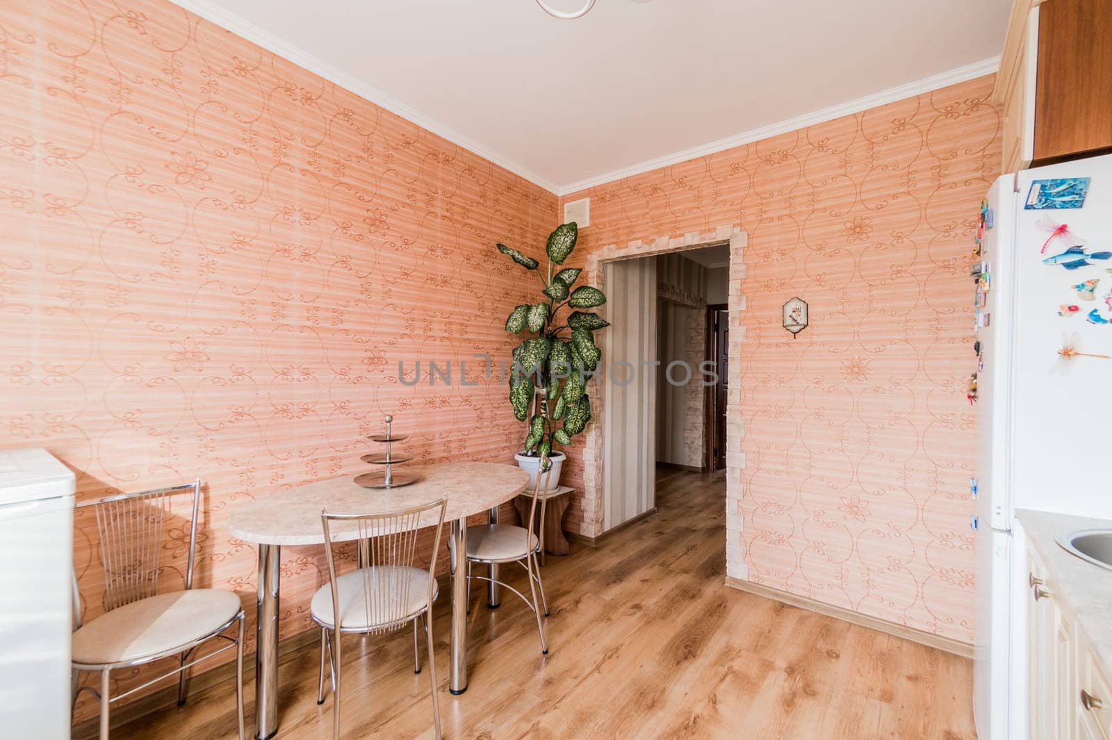 Russia, Moscow- August 05, 2019: interior room apartment modern bright cozy atmosphere. general cleaning, home decoration, preparation of house for sale