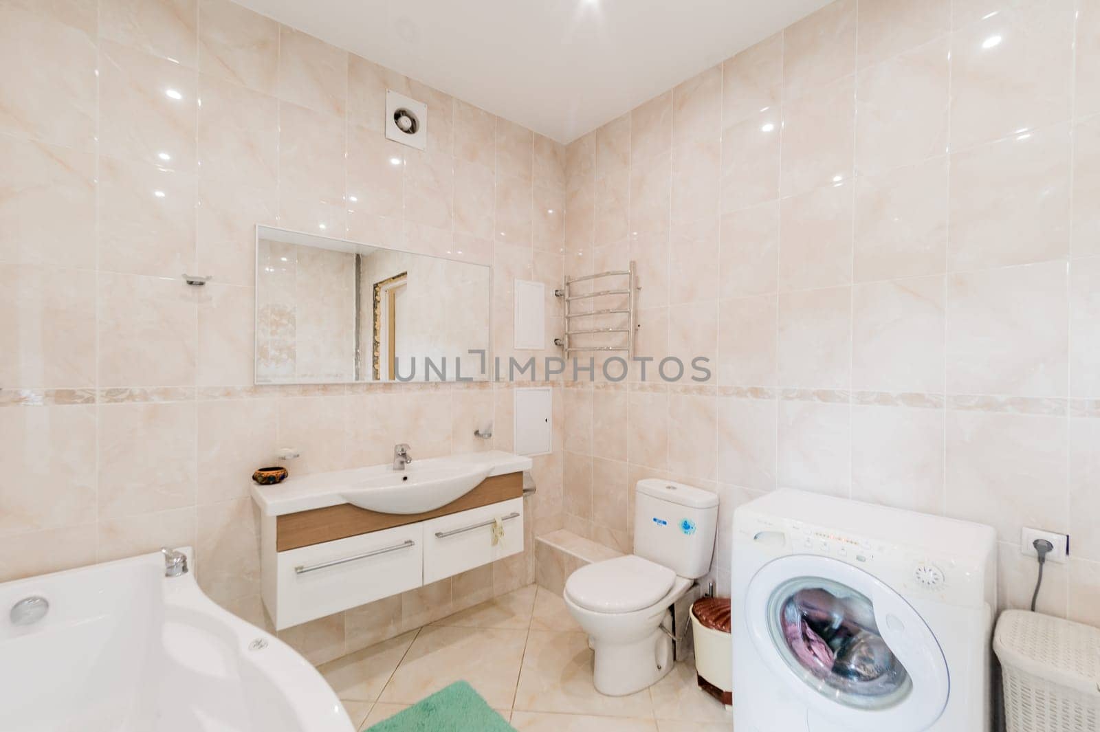 Russia, Moscow- August 05, 2019: interior room apartment modern bright cozy atmosphere. general cleaning, home decoration, preparation of house for sale