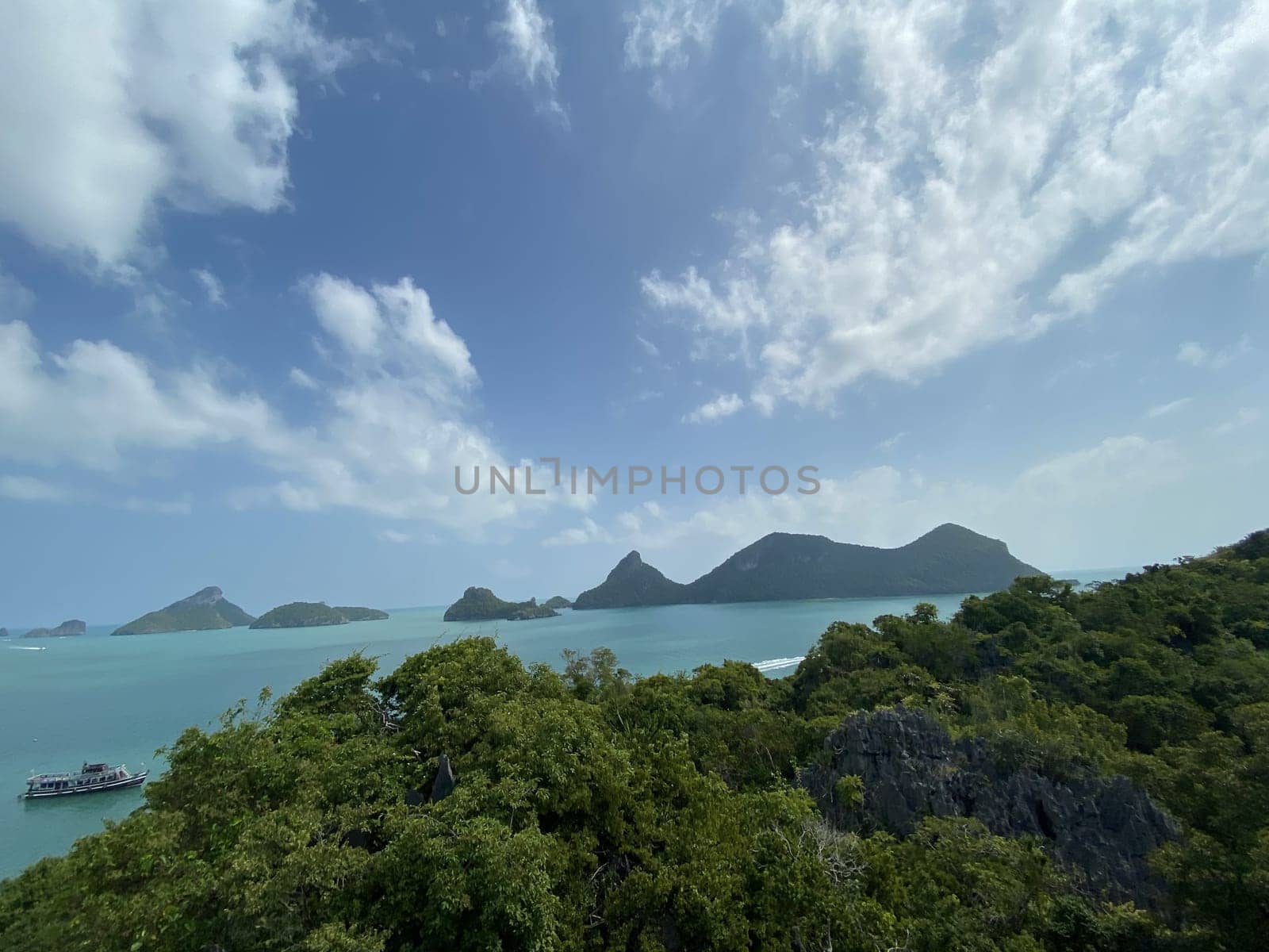 Beautiful view on Ang Thong National Marine Park in Thailand during sunny summer day