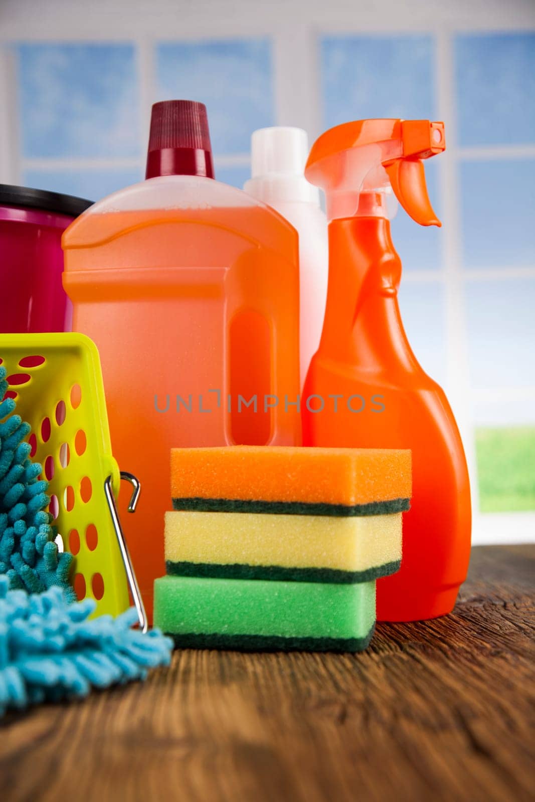 Cleaning Equipment and window background