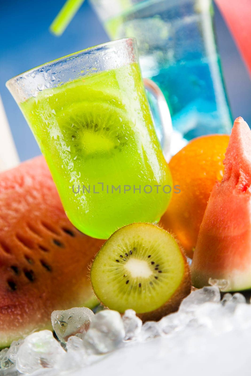 Summer background, Variety of cold drinks