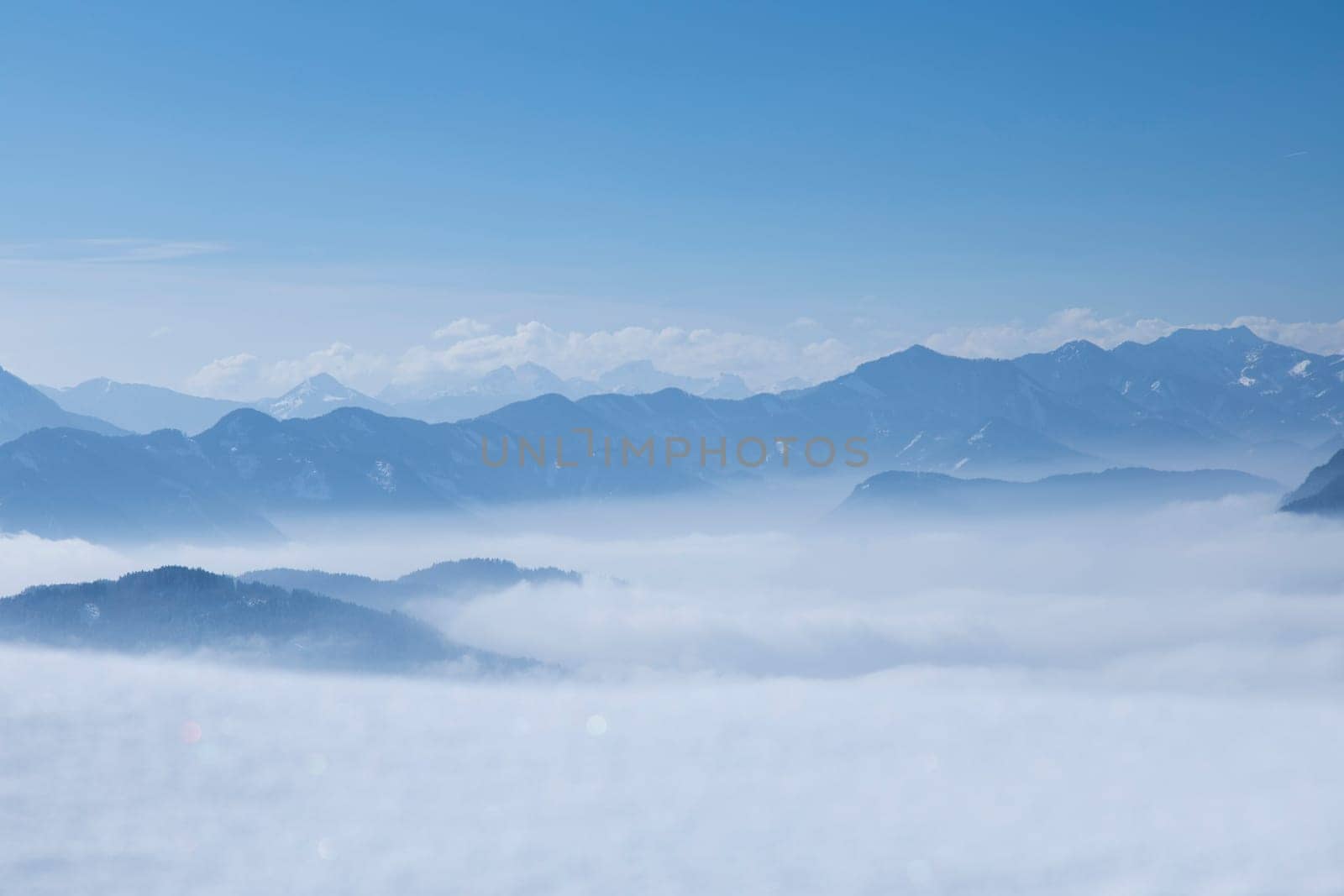 Space for your text, Wintr scene, amazing mountain view