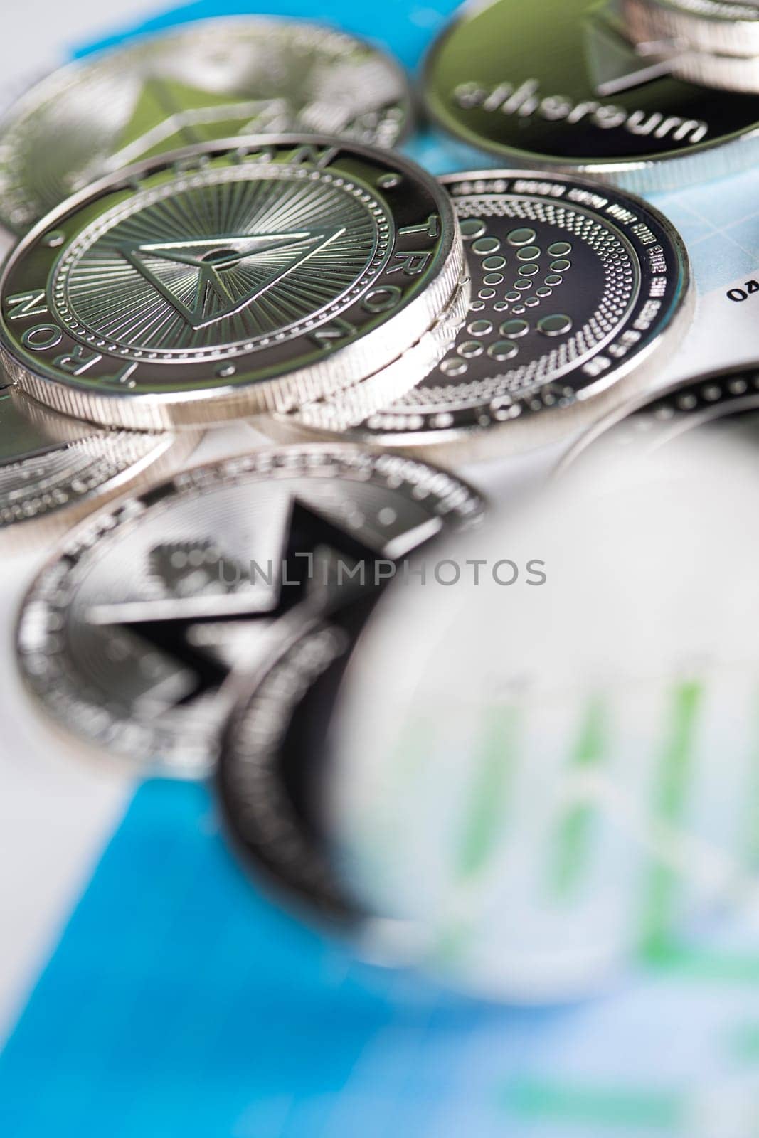 Litecoin, etherium,bitcoin virtual currency background