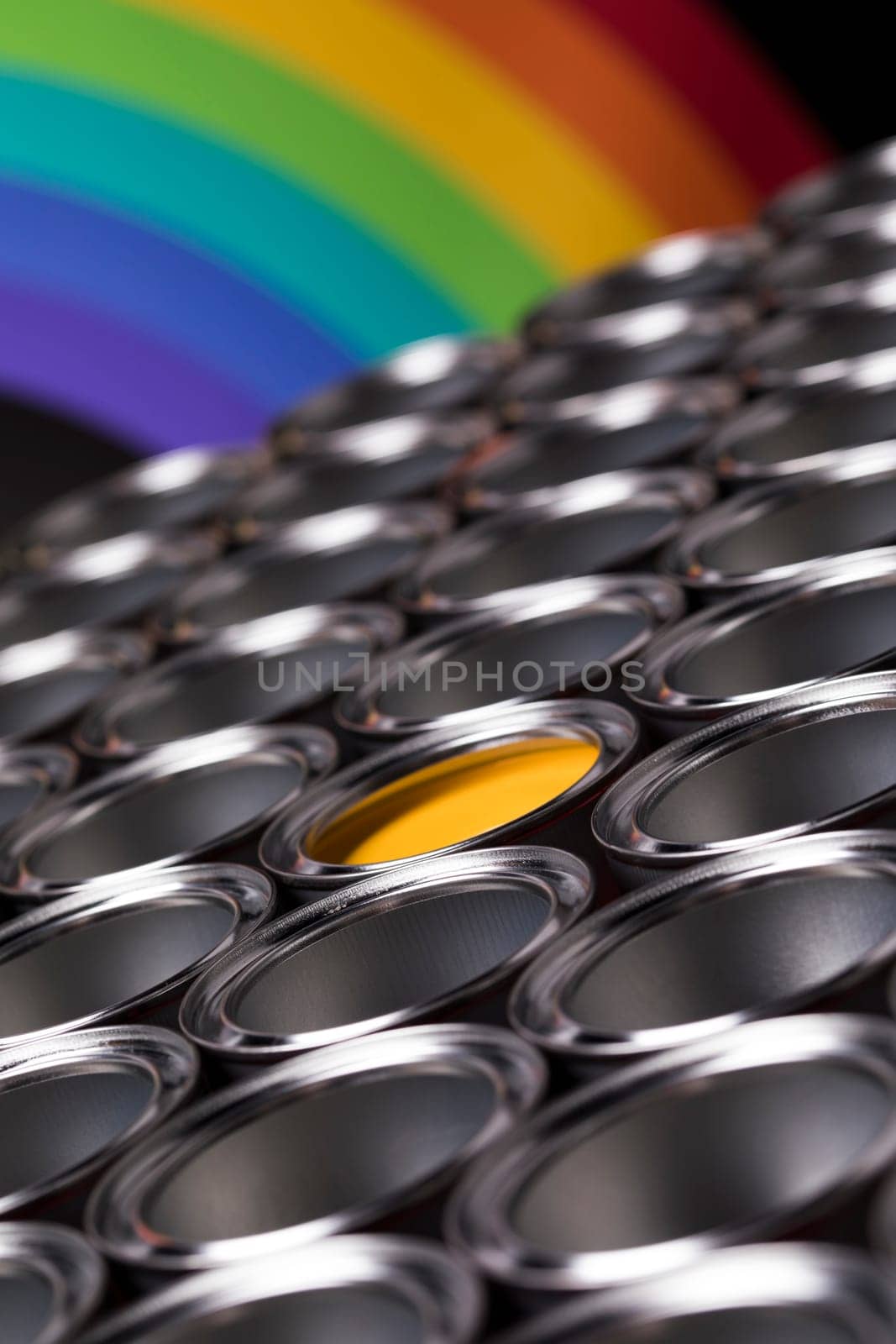 Tin metal cans, Painting background