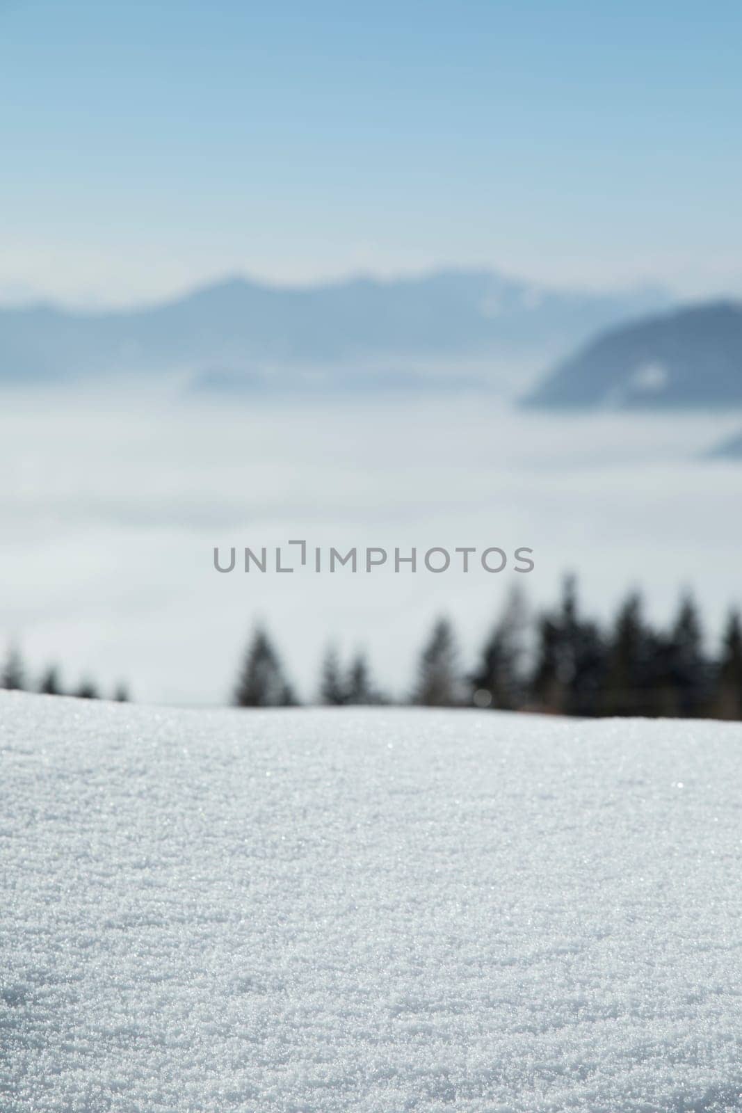 Space for your text, Wintr scene, amazing mountain view