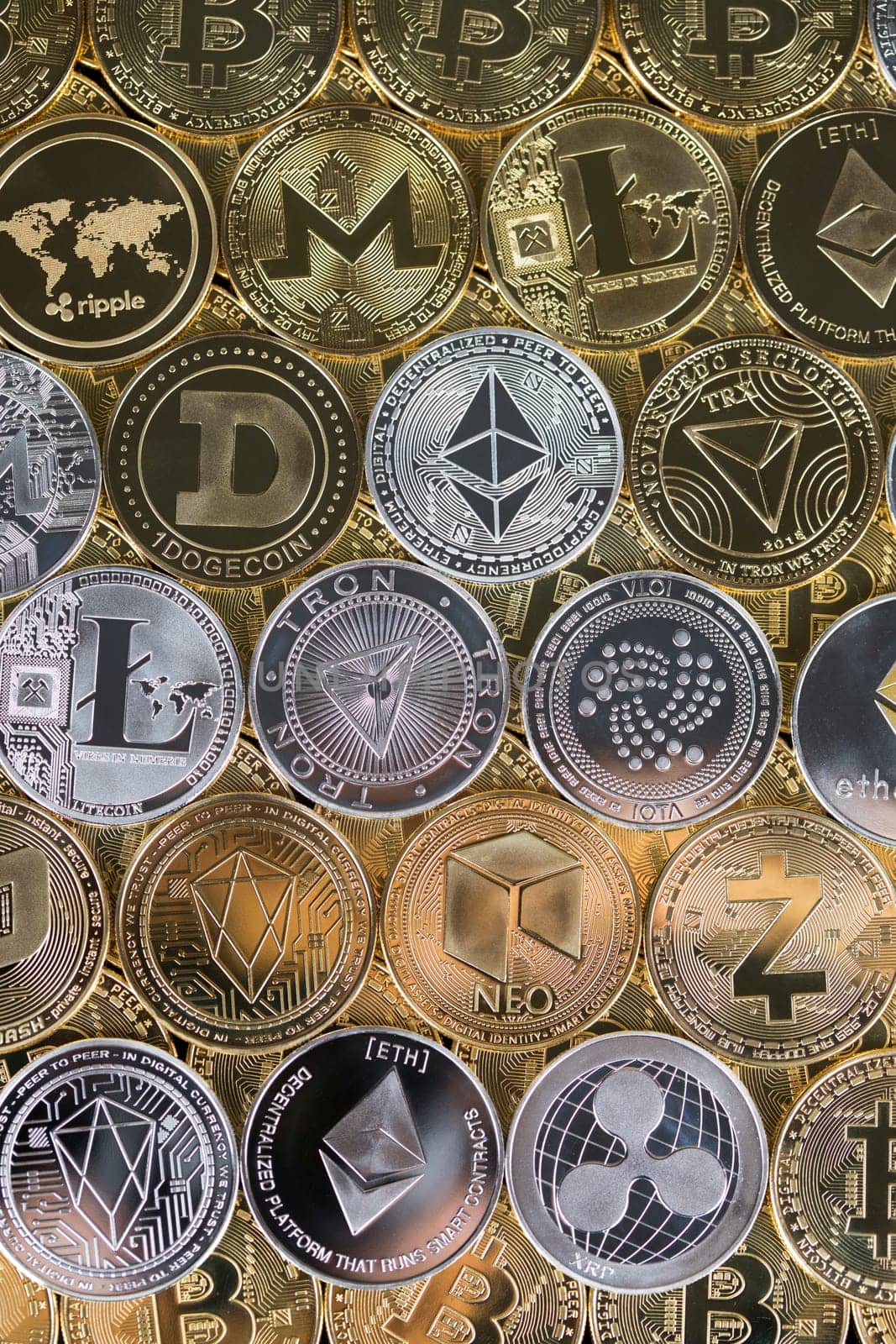 Bitcoin gold coin, Cryptocurrency concept, Virtual currency background