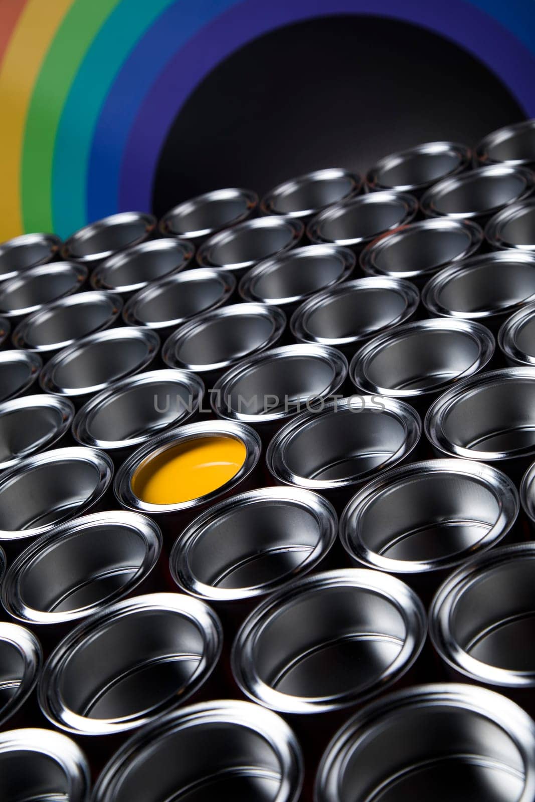 Tin metal cans, Painting background