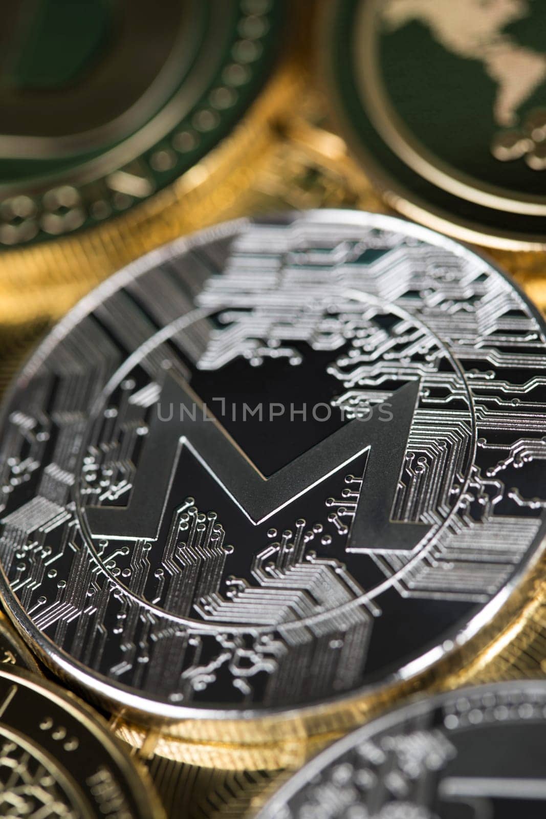 Litecoin, etherium,bitcoin virtual currency background