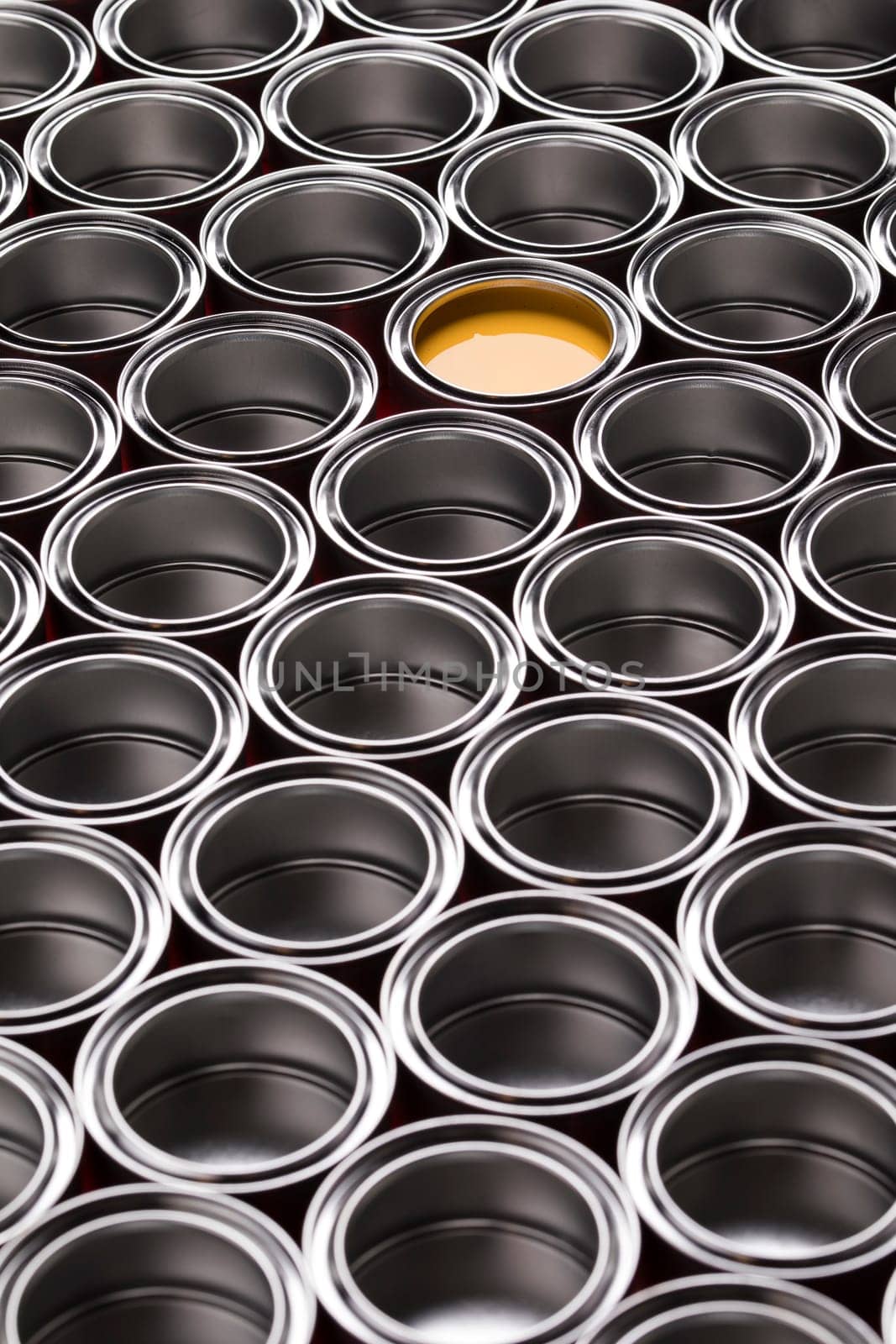Colorful paint cans set, Painting background