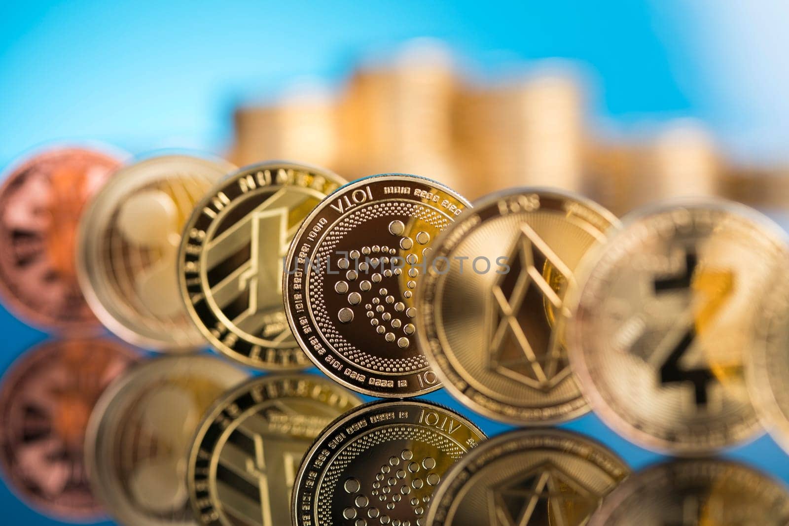 Litecoin, etherium,bitcoin virtual currency background
