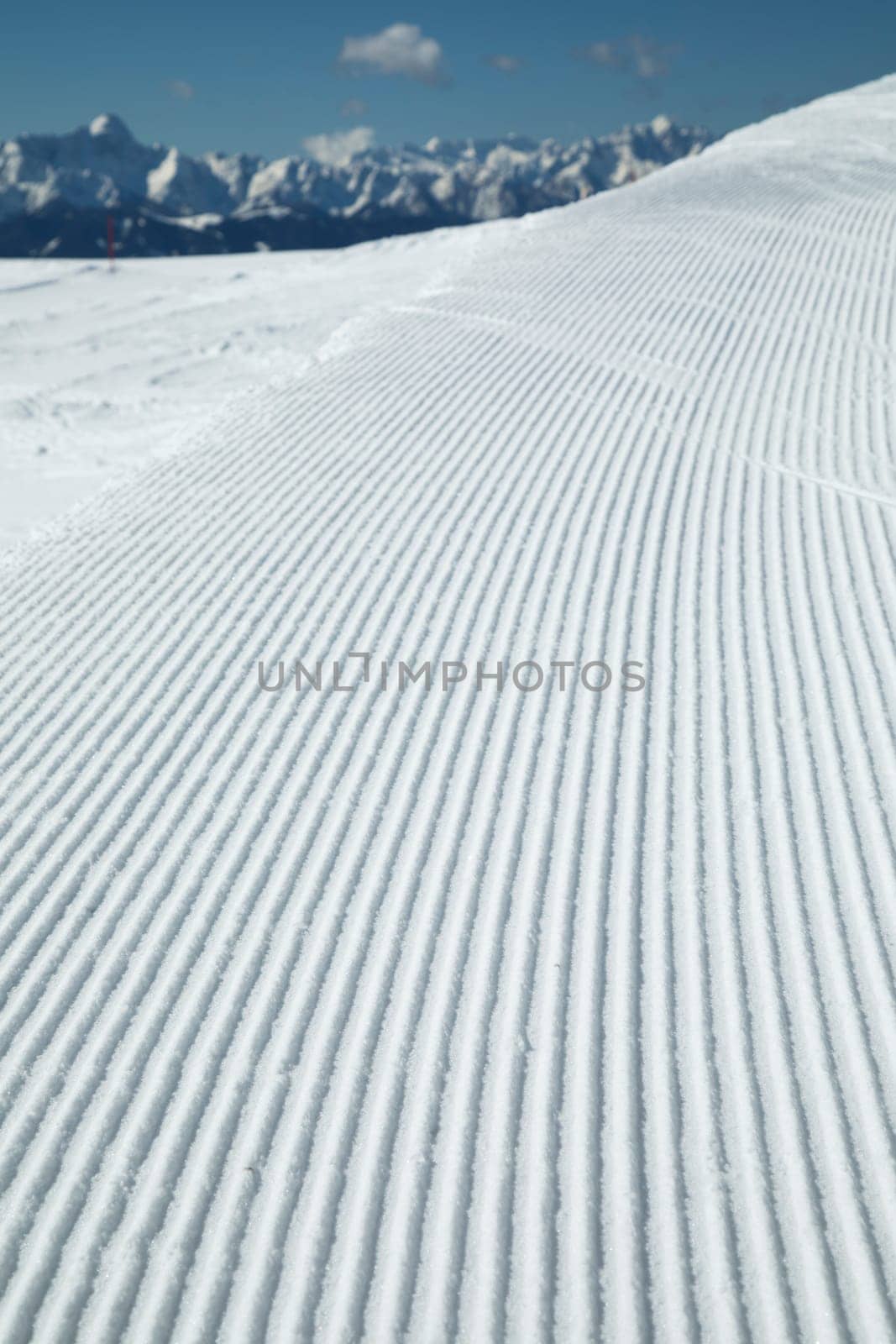Winter mountains panorama with ski slope