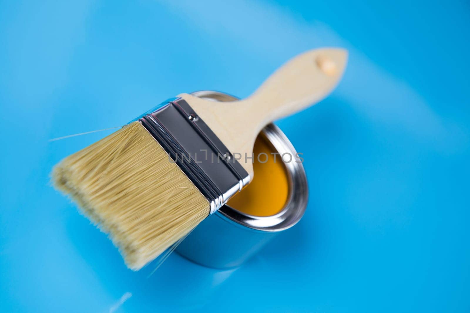 Paint can and paintbrush, Rainbow colors