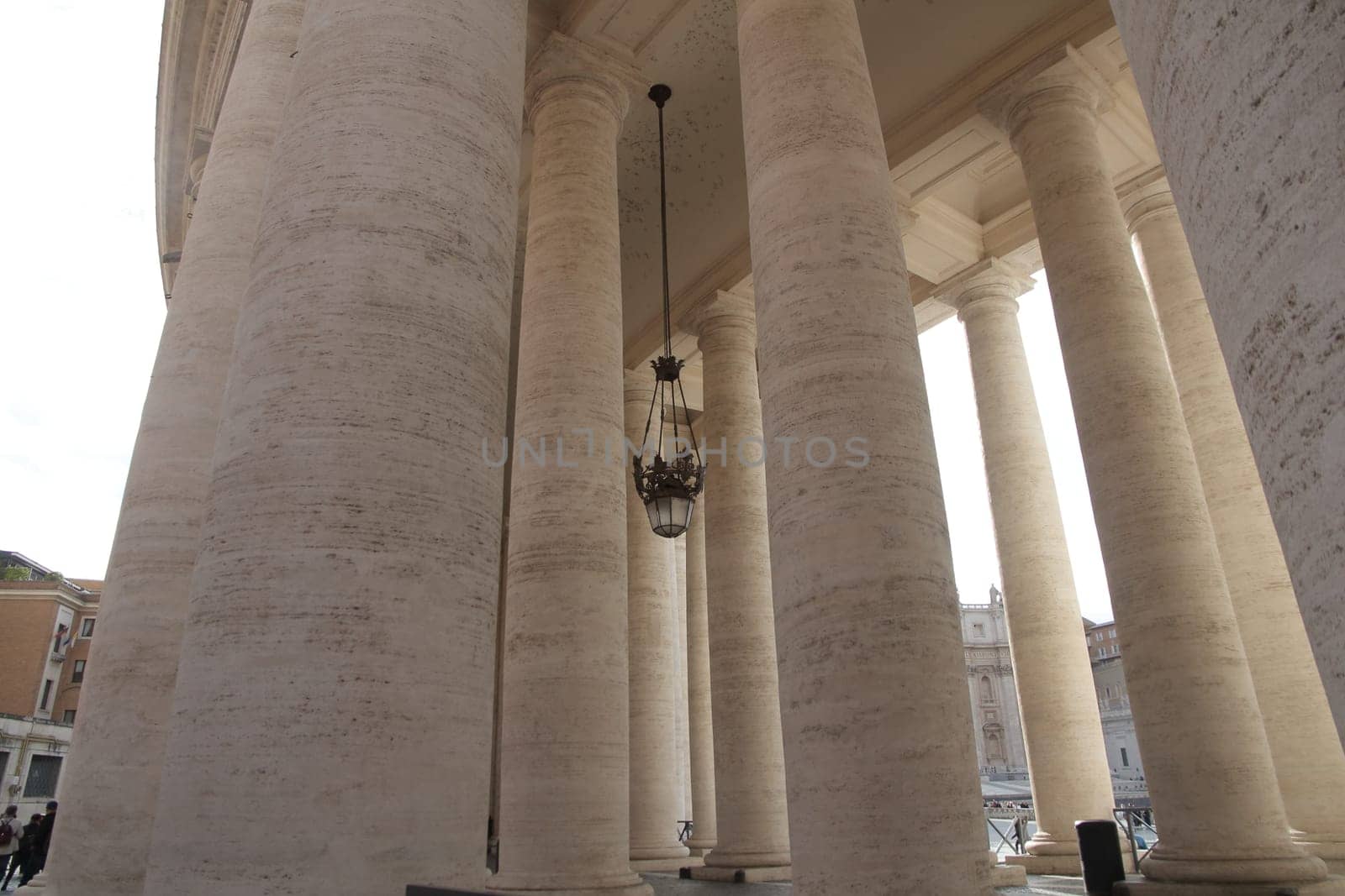Detail view of the Bernini Vatican Colonnade
