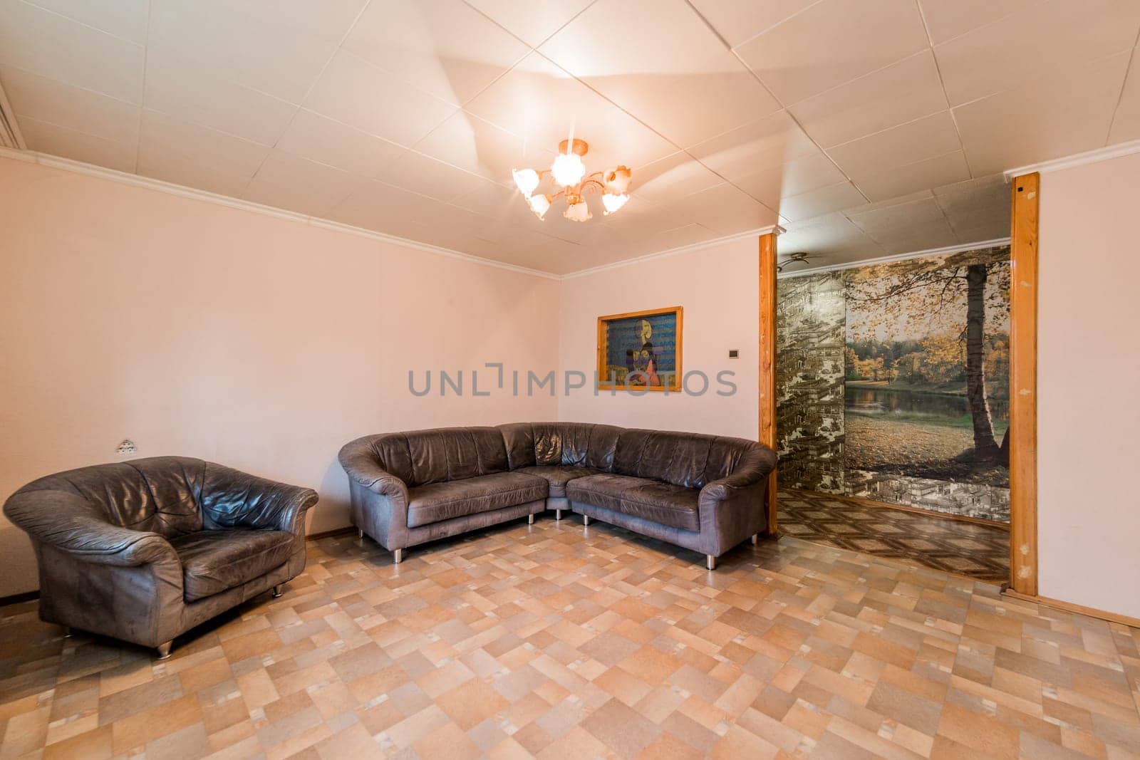 Russia, Moscow- September 05, 2019: interior room apartment modern bright cozy atmosphere. general cleaning, home decoration, preparation of house for sale