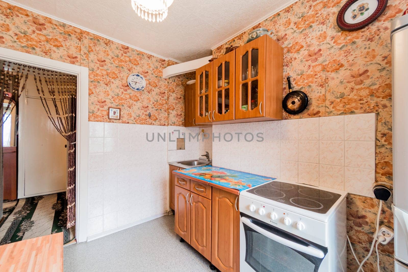 Russia, Moscow- September 05, 2019: interior room apartment modern bright cozy atmosphere. general cleaning, home decoration, preparation of house for sale