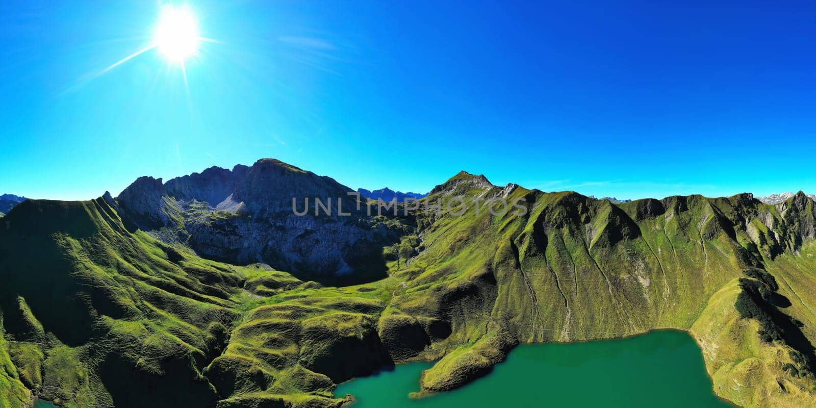 The Schrecksee is a mountain lake in the high Alps