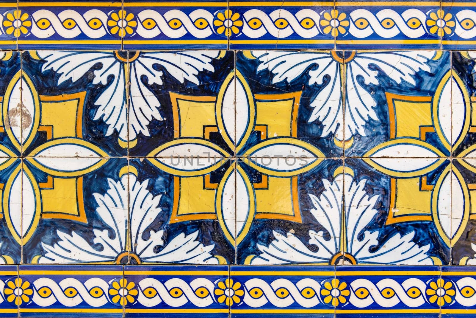 Vintage azulejos, traditional Portuguese tiles.