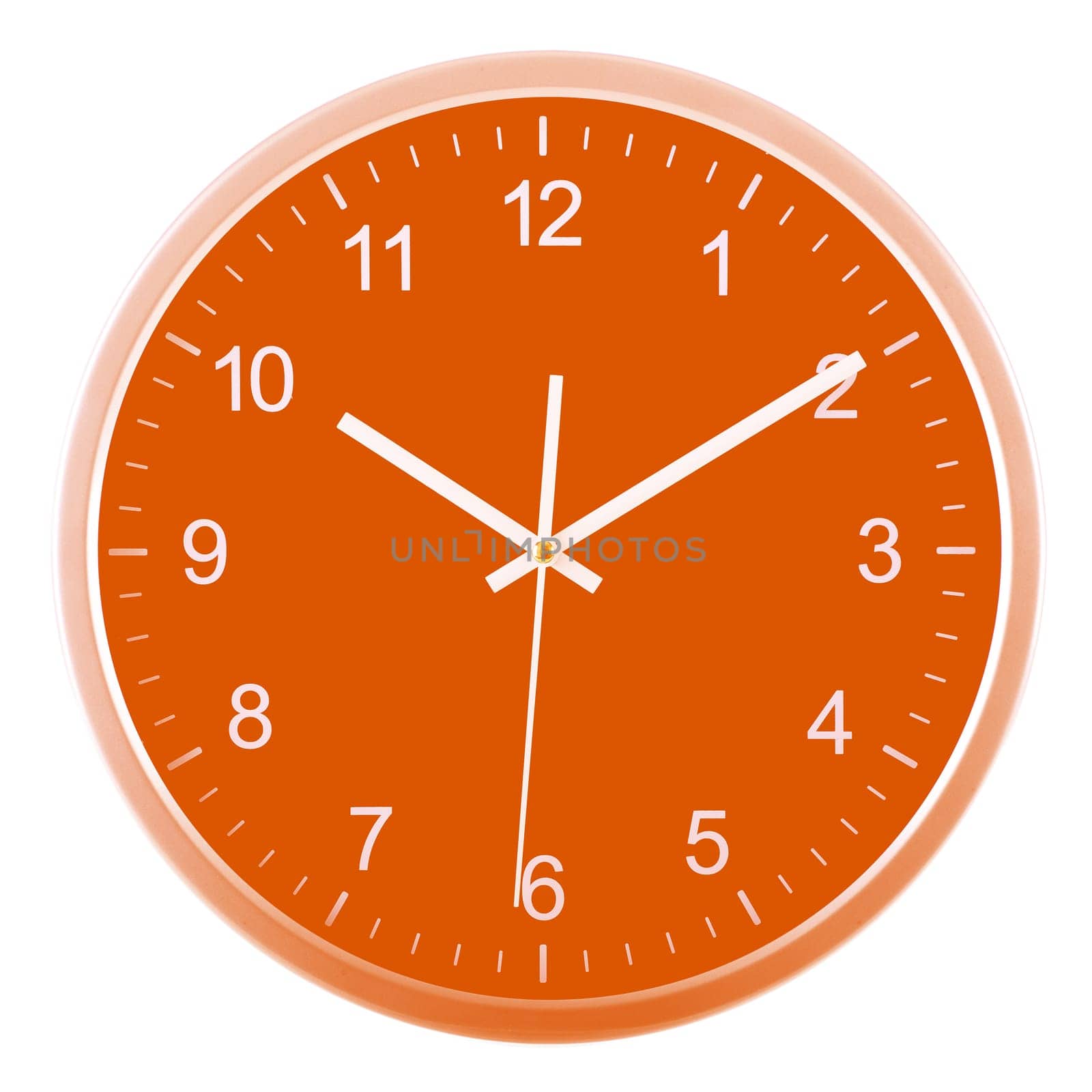 Wall clock isolated on white background. Ten past ten