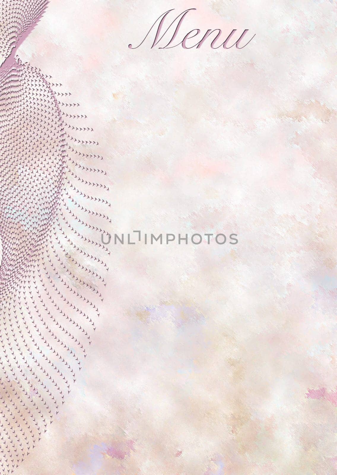 the  menu with the elegant abstract decoration