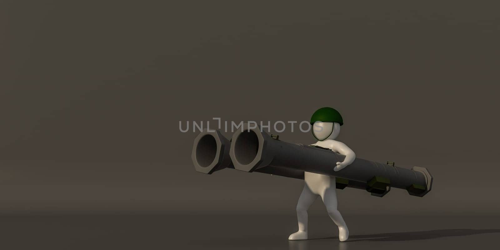 3d illustrator, 3d rendering, symbol of the Soldiers and weapons.
