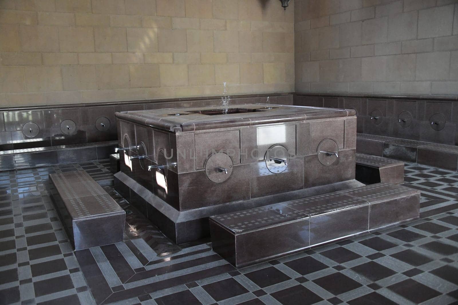 Before praying washing in the washroom of a mosque Sultan Qaboos Qaboos Muscat Oman Muslim Islam