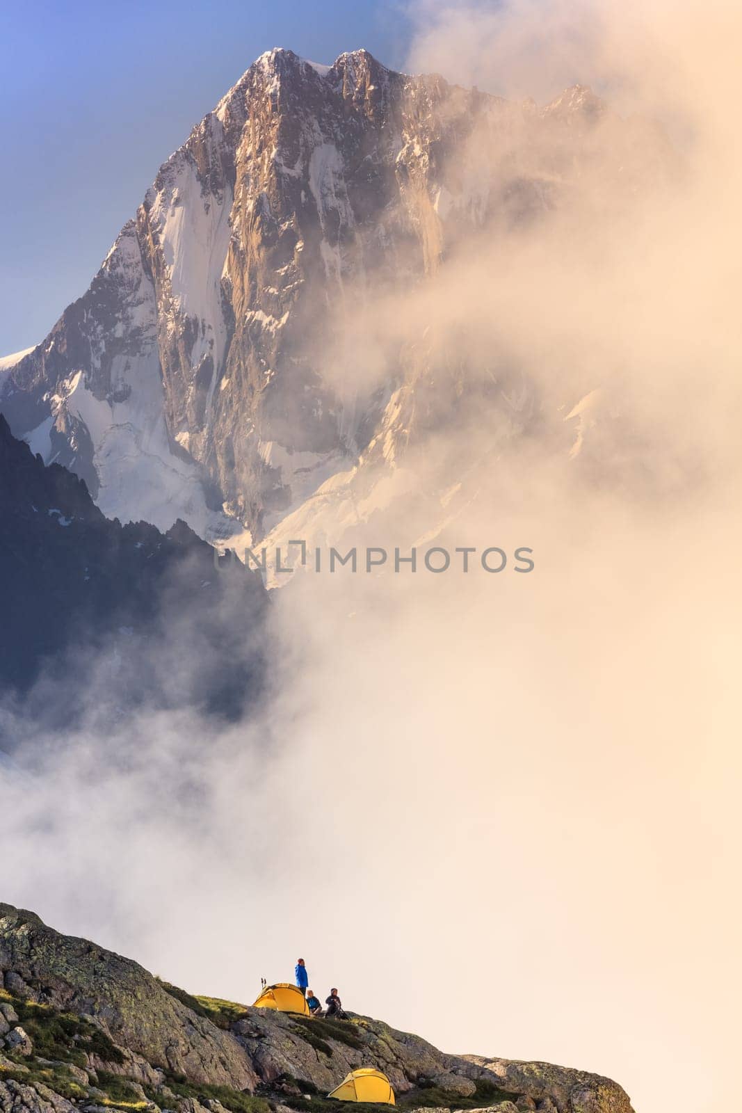 Mont Blanc massif in the French Alps