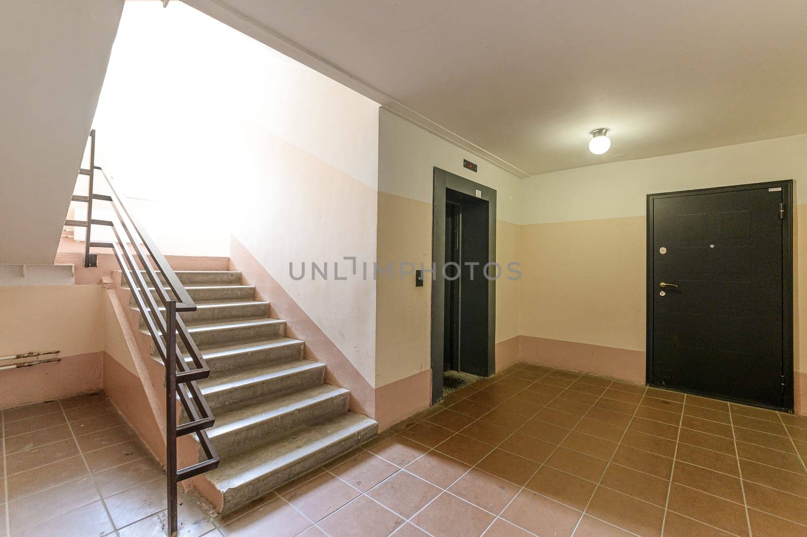 Russia, Moscow- September 10, 2019: interior room public place, staircase