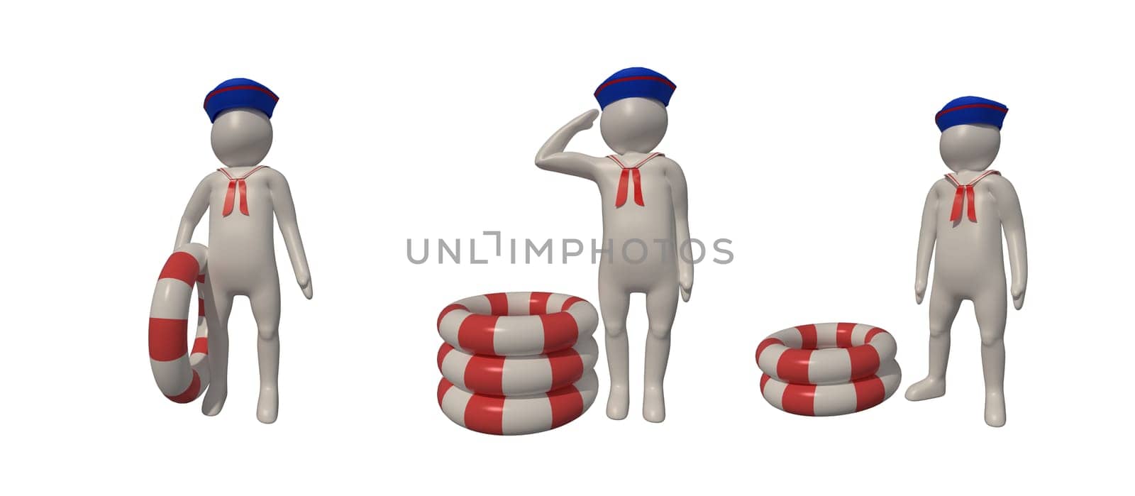 3d illustrator, 3d rendering of the white character on white backgroud.
