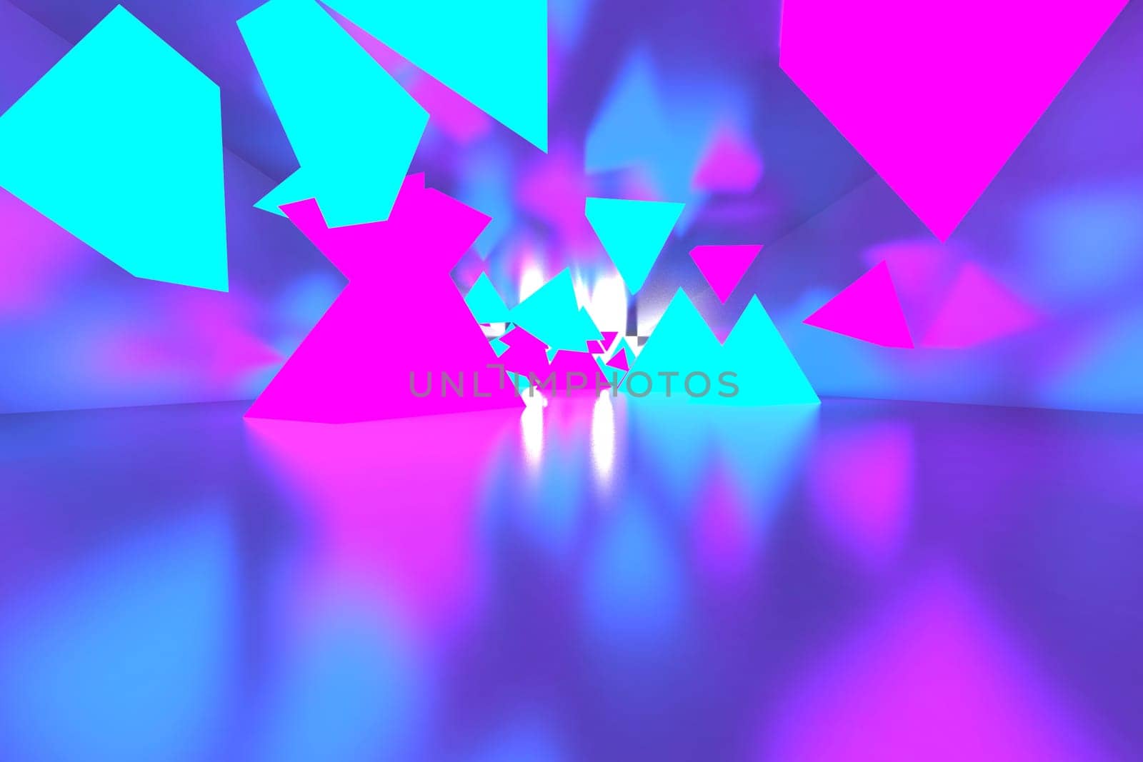 3d rendering of backgrounds abstract. 3d illustration of simple Geometric. Colorful illumination