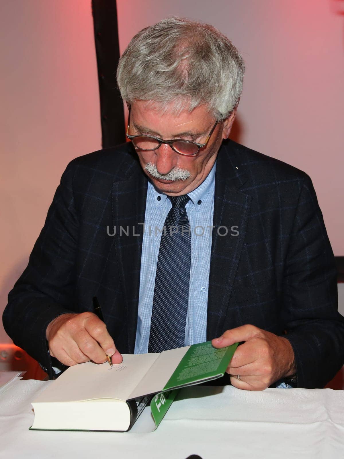 Thilo Sarrazin german SPD politician at a book reading on April 29, 2019 in Magdeburg Saxony Anhalt