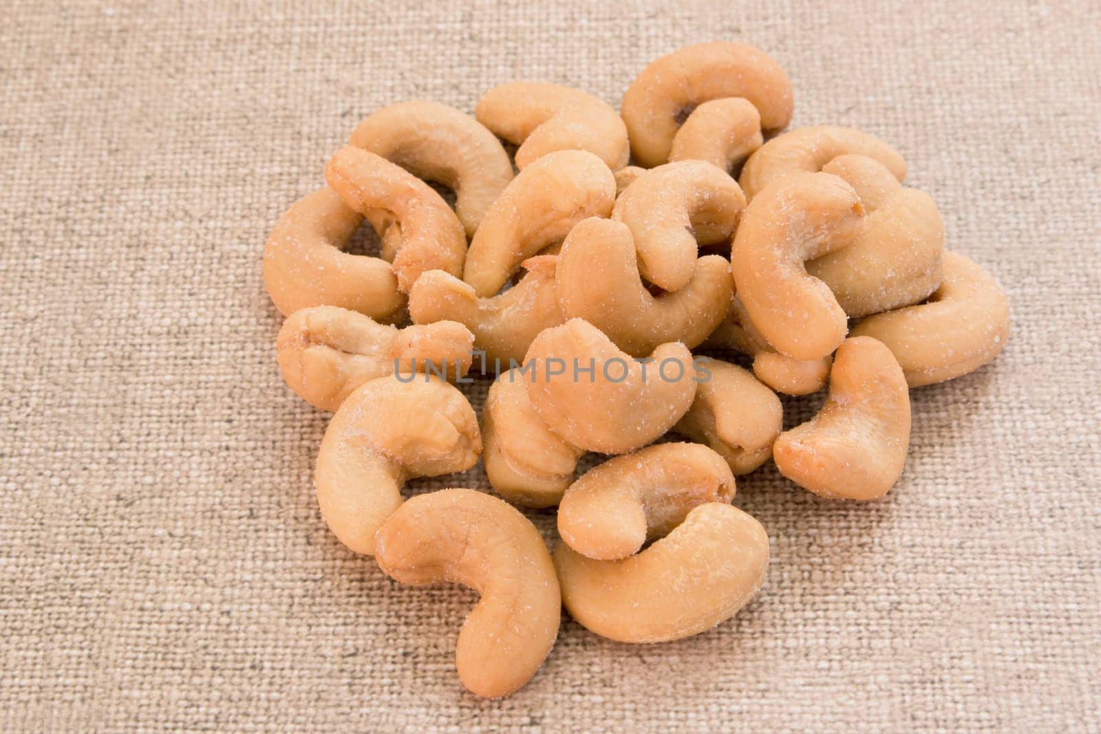 pile of roasted cashew nuts