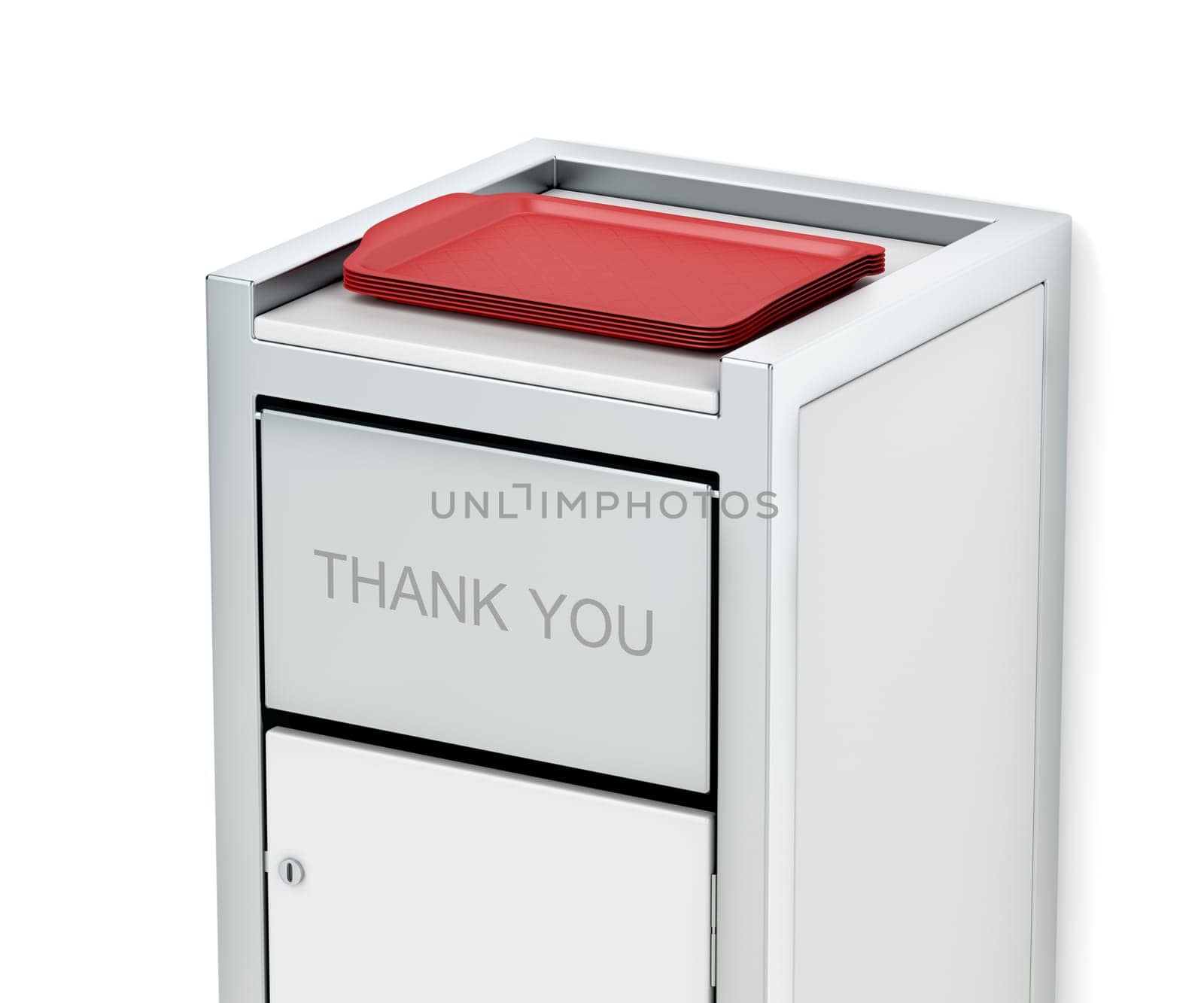 Garbage can for fast food restaurants and cafes
