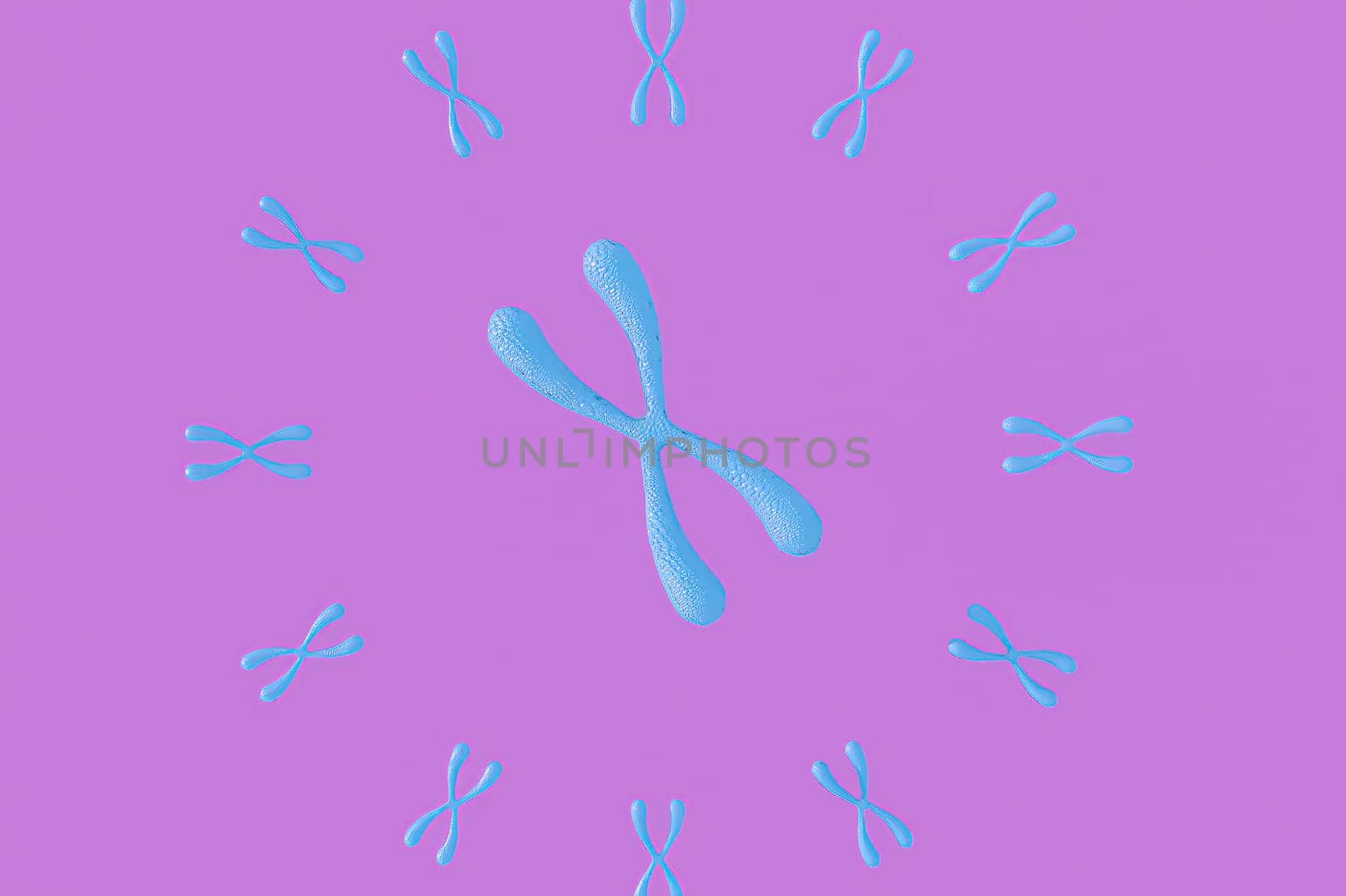 3d rendering of Chromosome Abstract Scientific Background, 3d illustration.