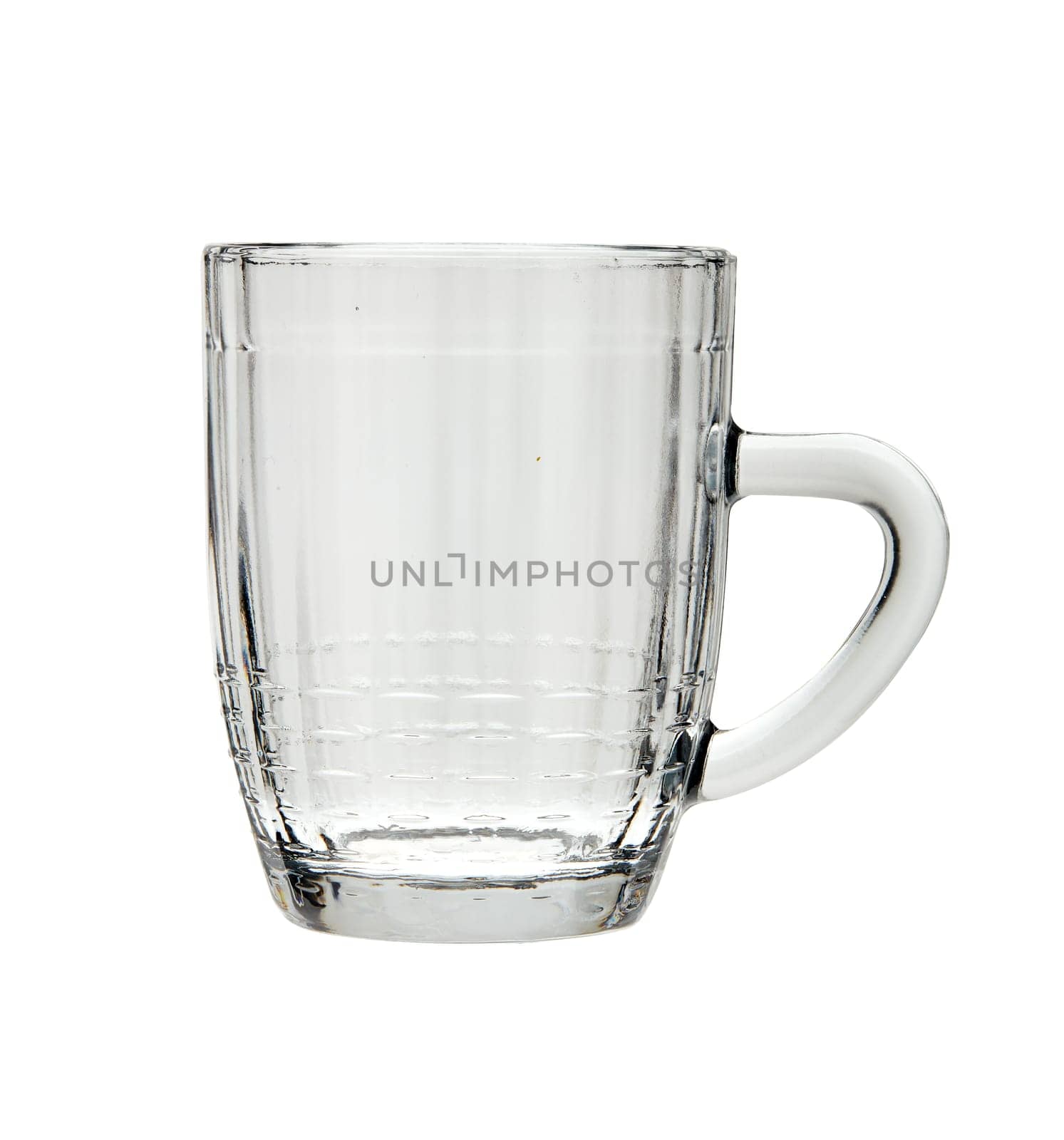 Empty beer glass mug isolated on white background.