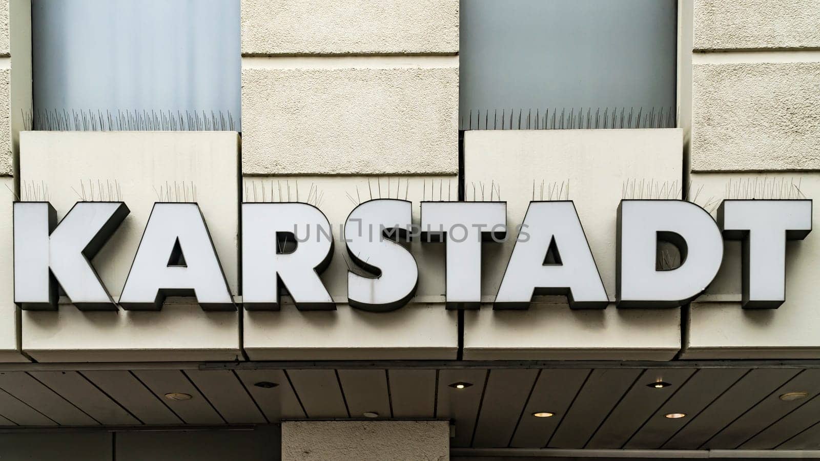 TRIER, GERMANY SEPTEMBER 13, 2019: Karstadt Store Logo. Founded in 1881 in wismar, it is a German department store chain whose headquarters are in Essen.