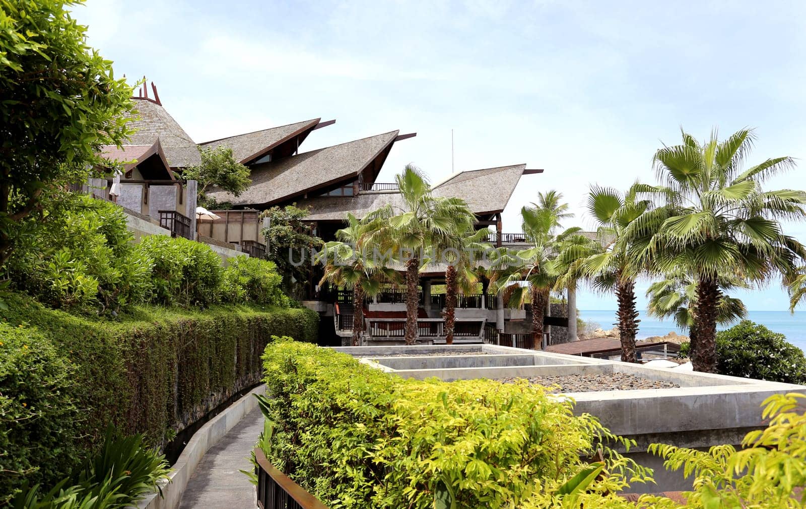 Beautiful home on the coast of the tropical jungle