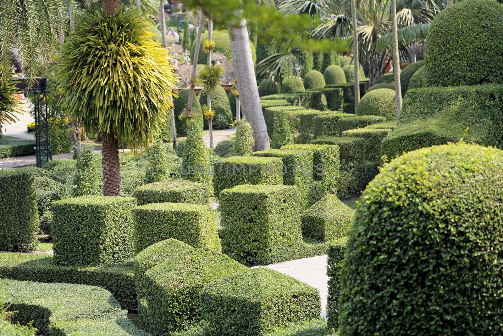 Model French Park in Thailand in Pattaya in the Park Nong Nooch