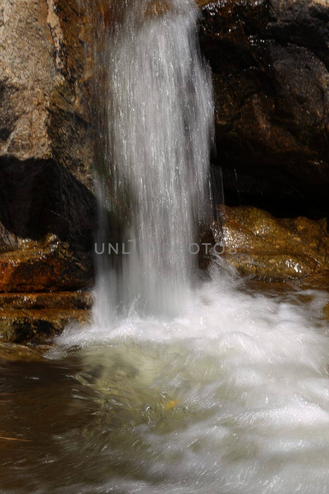 Waterfall in Thailand on Koh Samui photographed closeup