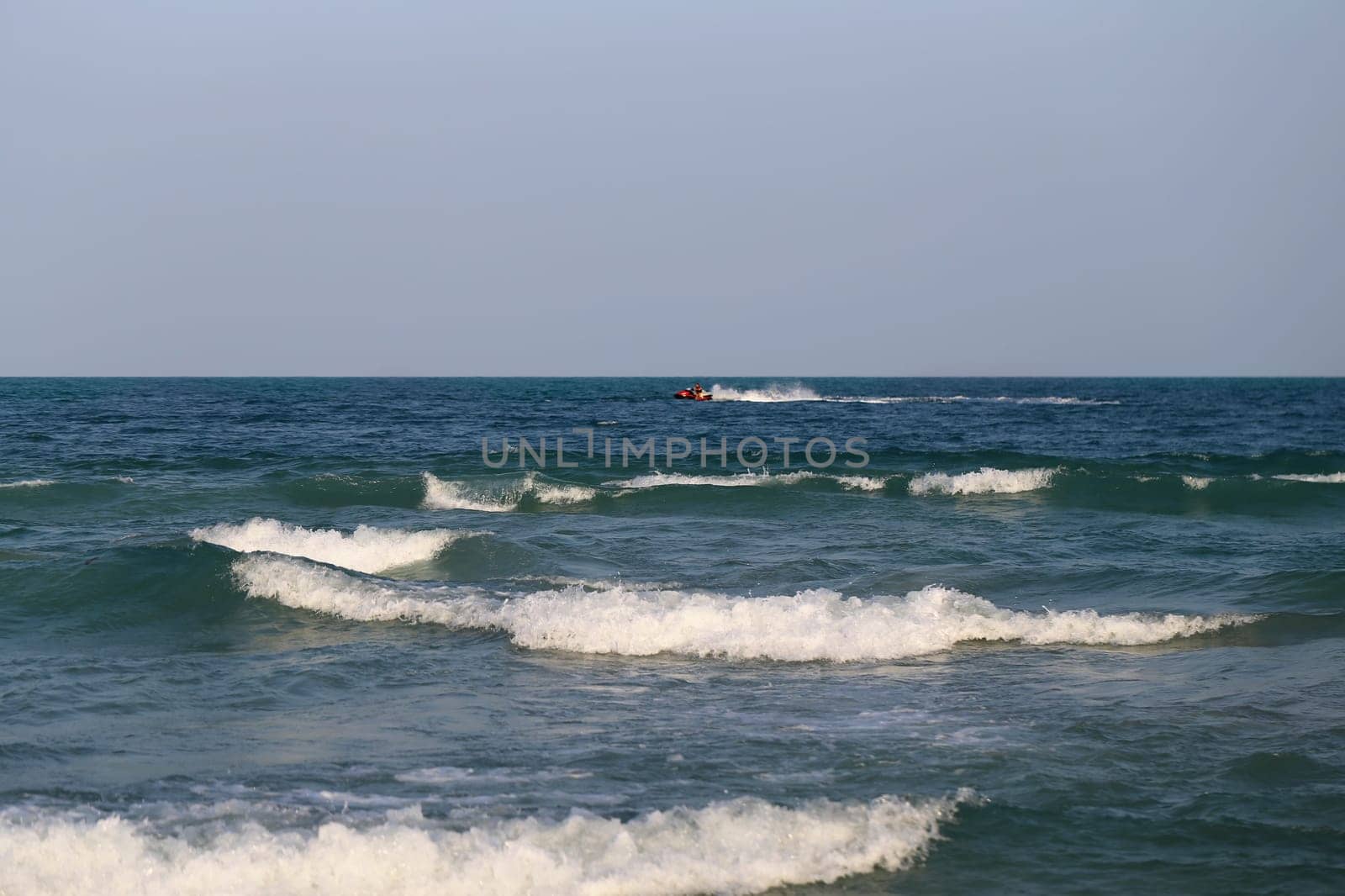 Beautiful large sea waves photographed close up